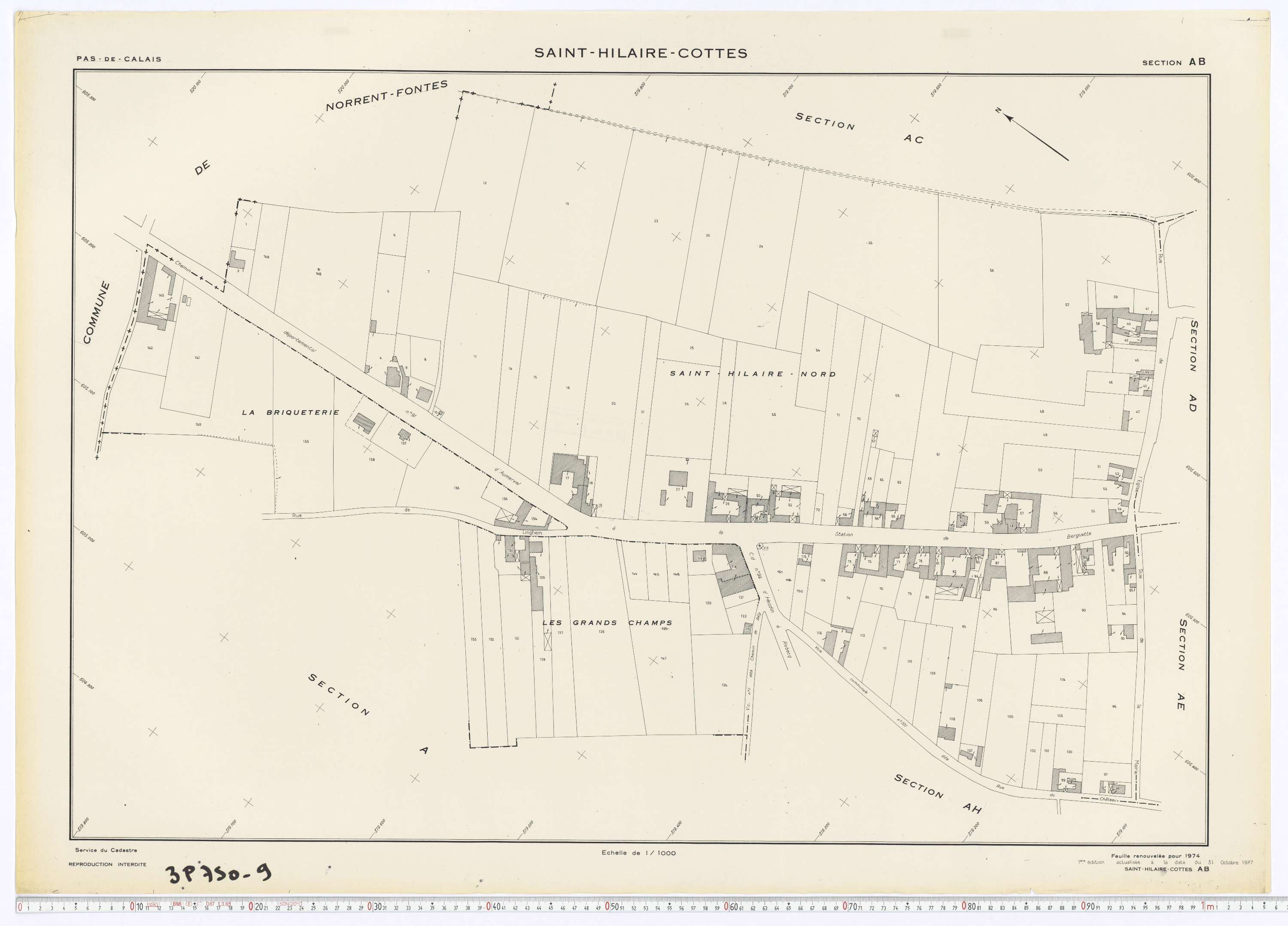 Saint-Hilaire-Cottes - Section AB.
