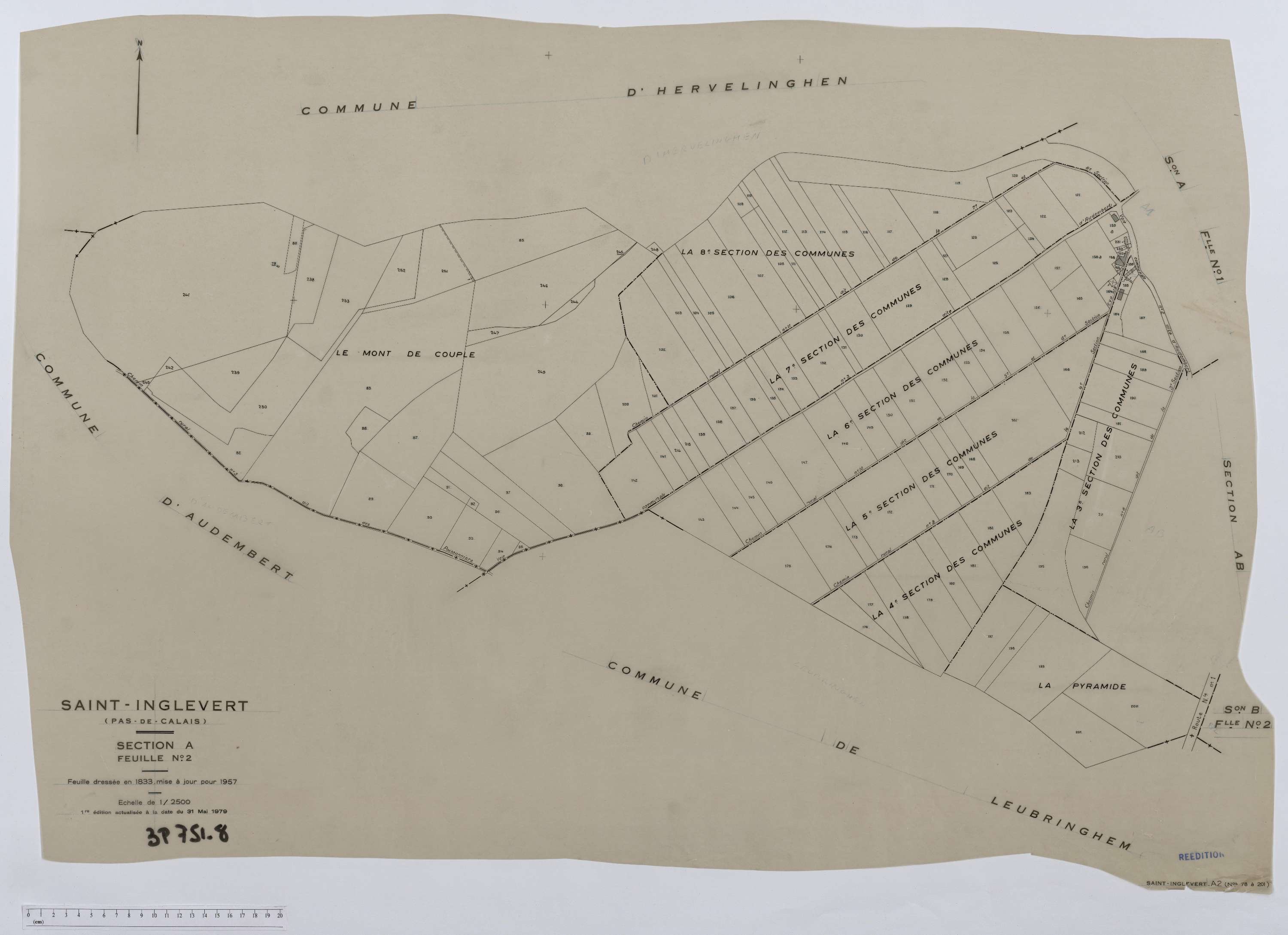 Saint-Inglevert - Section A, feuille 2.