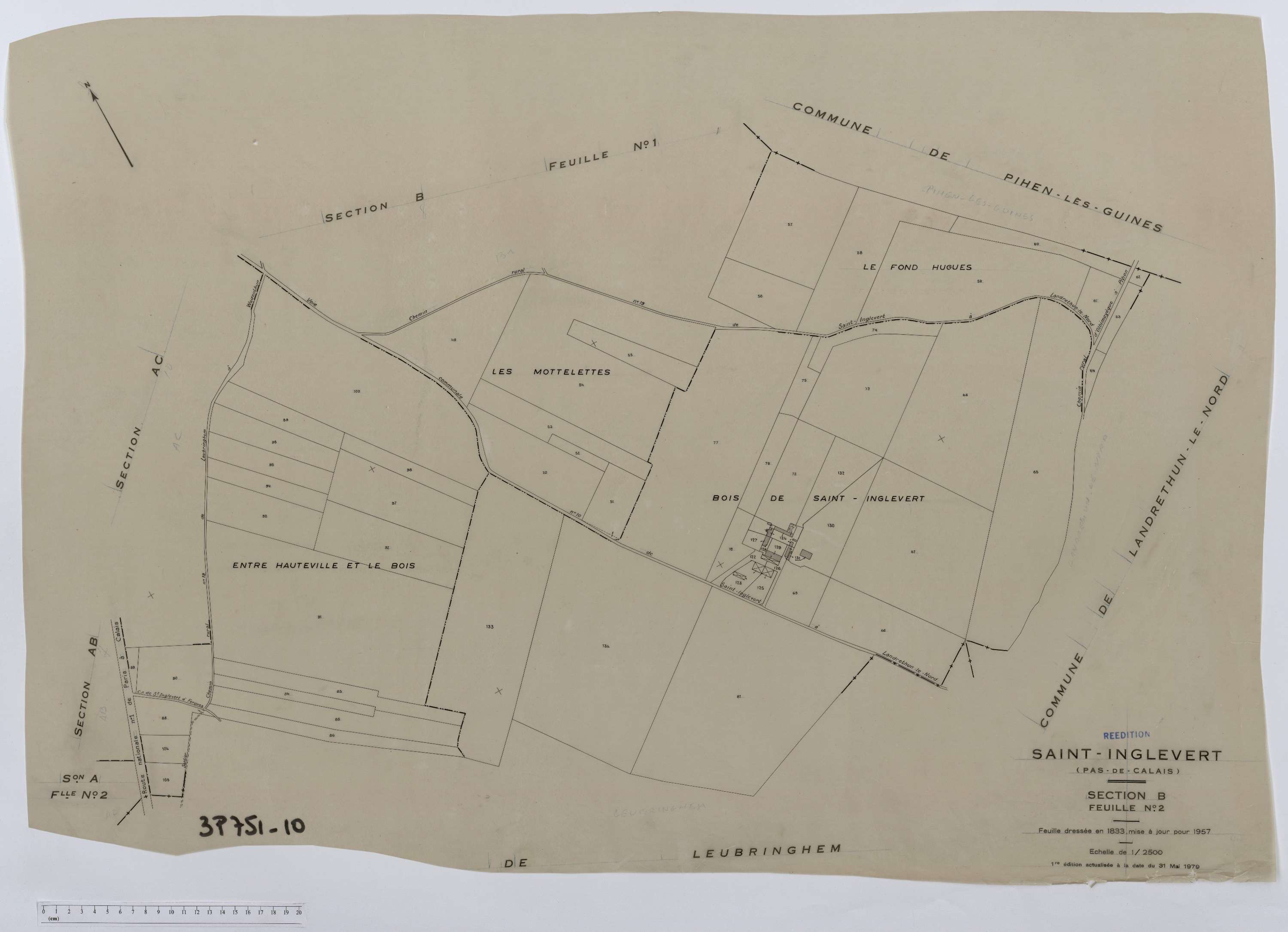 Saint-Inglevert - Section B, feuille 2.