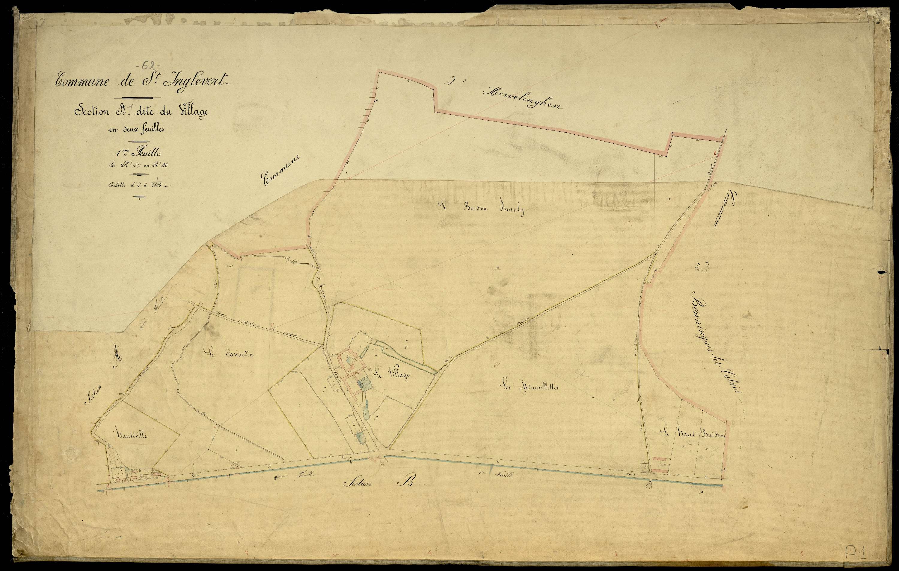 Saint-Inglevert - Section A, 1re feuille