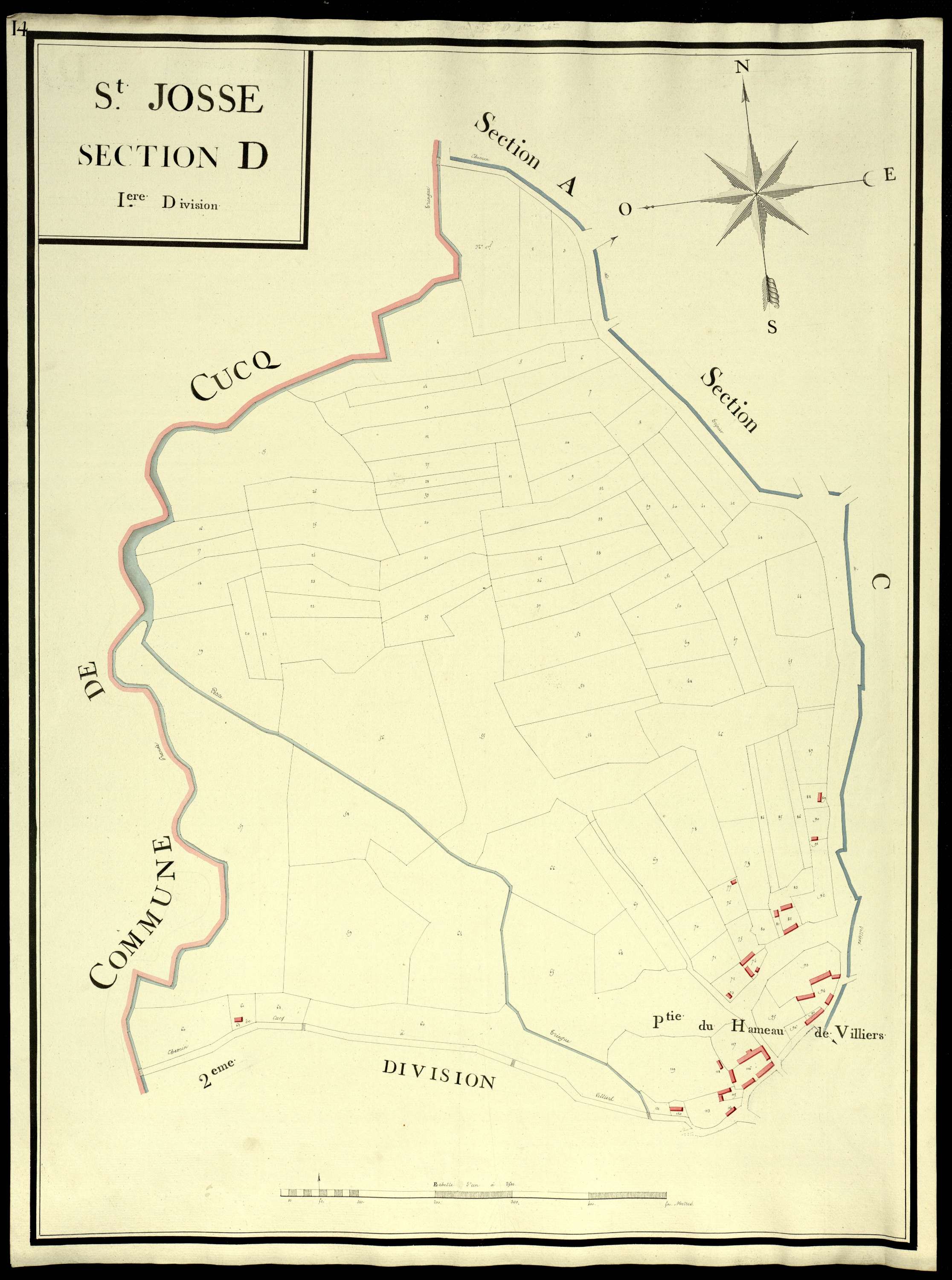 Saint-Josse - Section D, 1re feuille