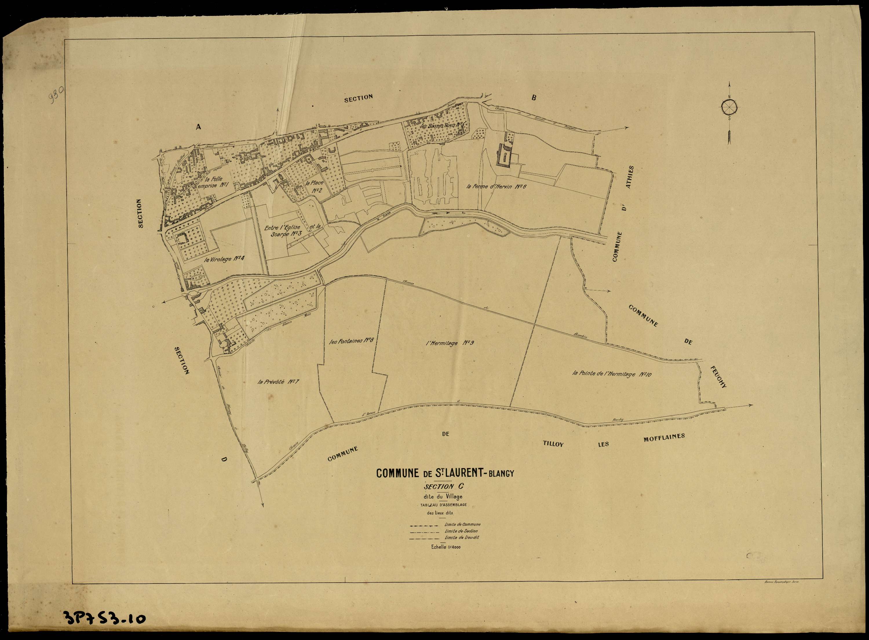 Saint-Laurent-Blangy - Section C : tableau d'assemblage