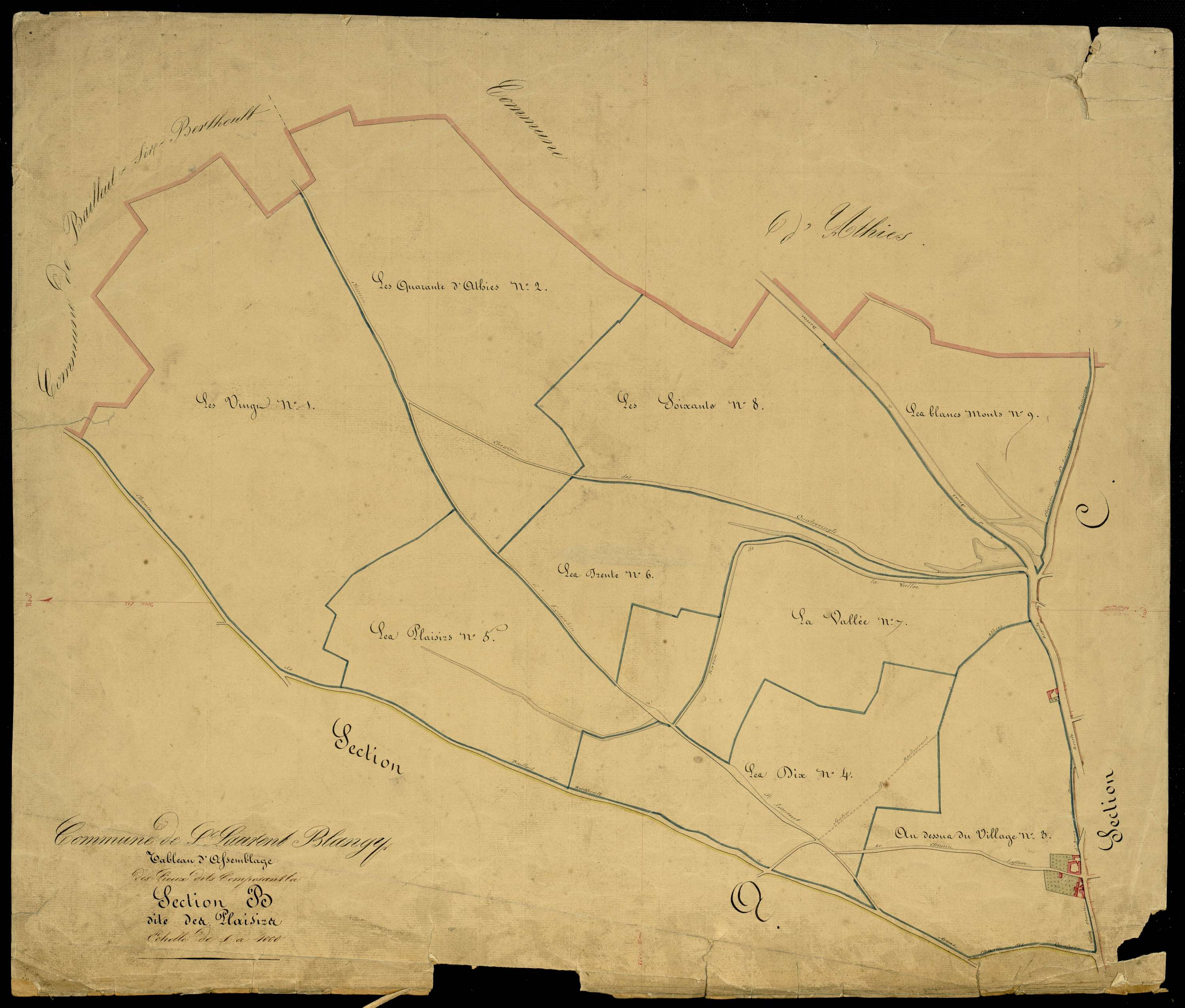 Saint-Laurent-Blangy - Section B : tableau d'assemblage