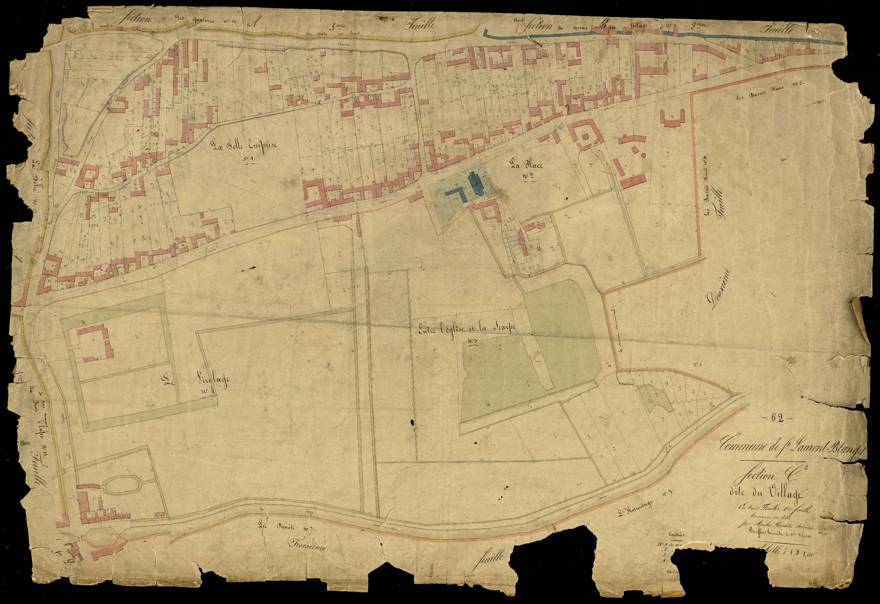 Saint-Laurent-Blangy - Section C, 1re feuille