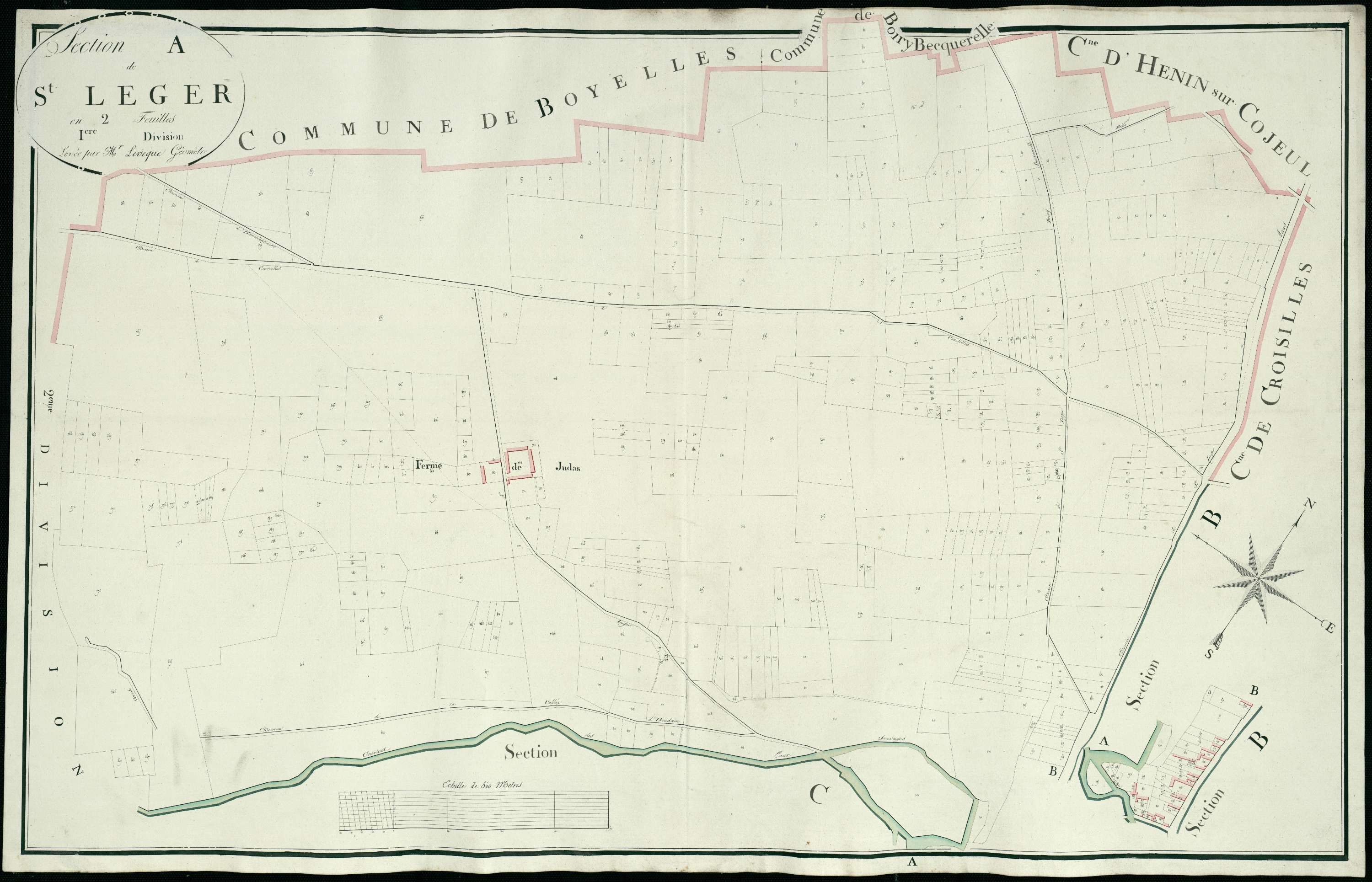 Saint-Léger - Section A, 1re feuille