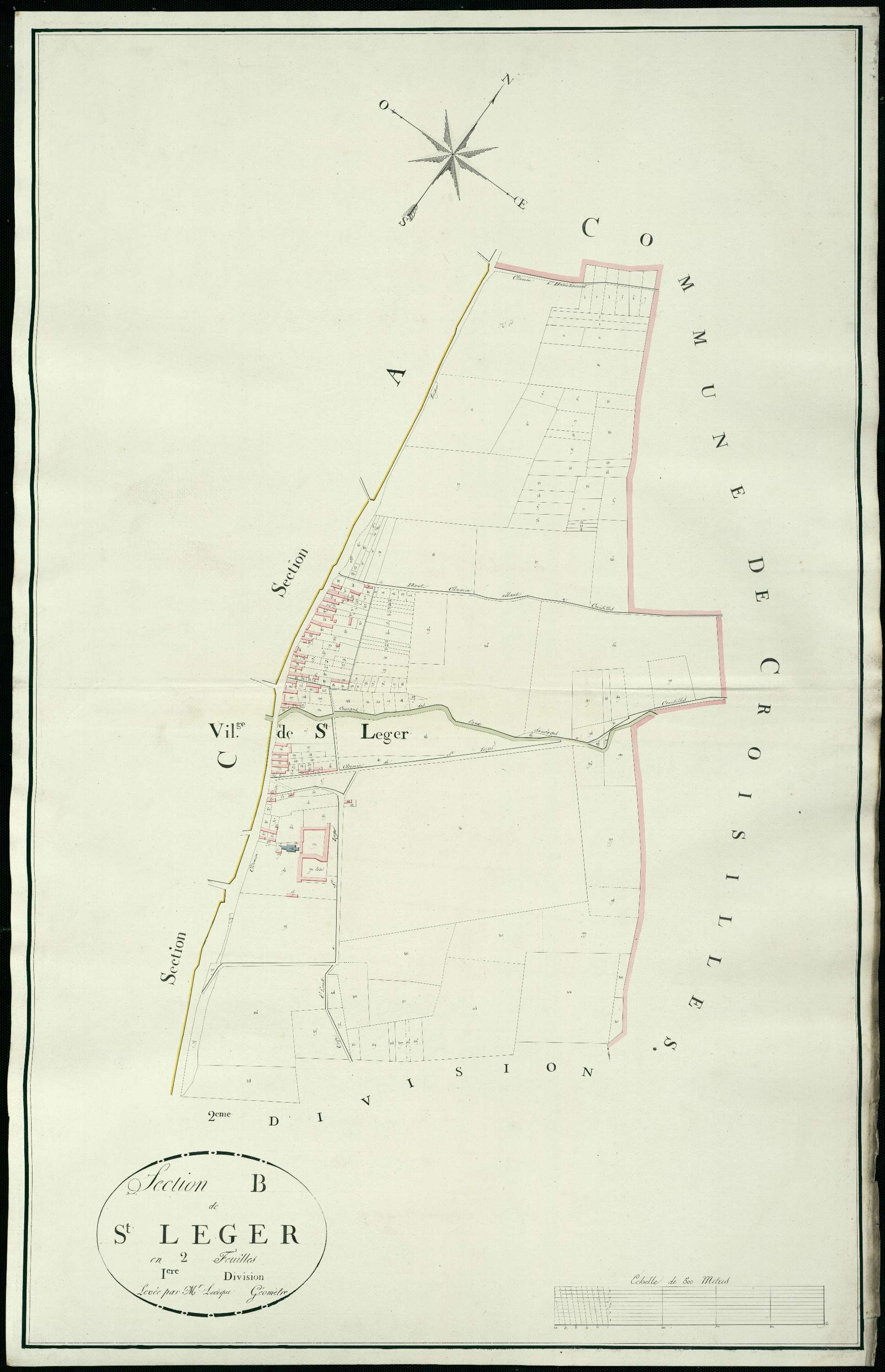Saint-Léger - Section B, 1re feuille