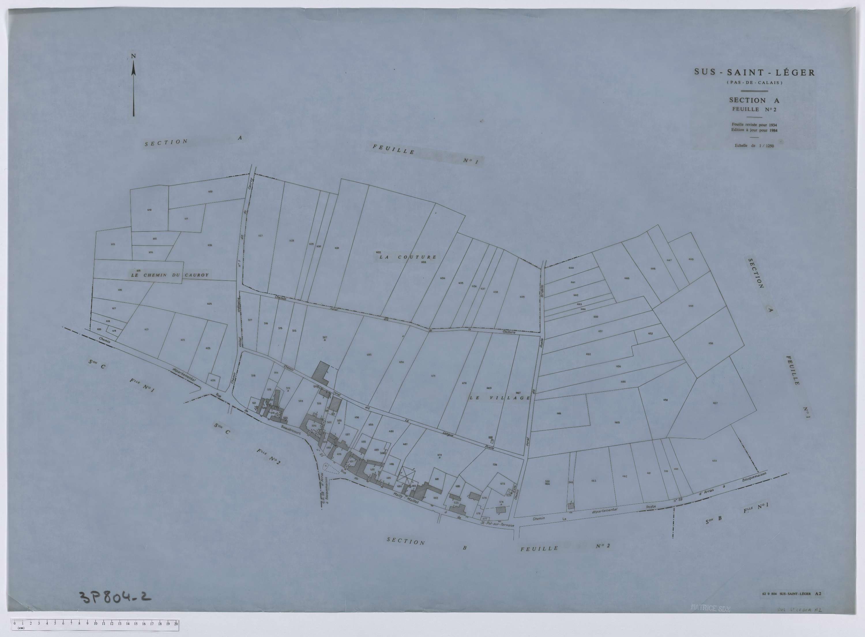 Saint-Léger - Section A, feuille 2.