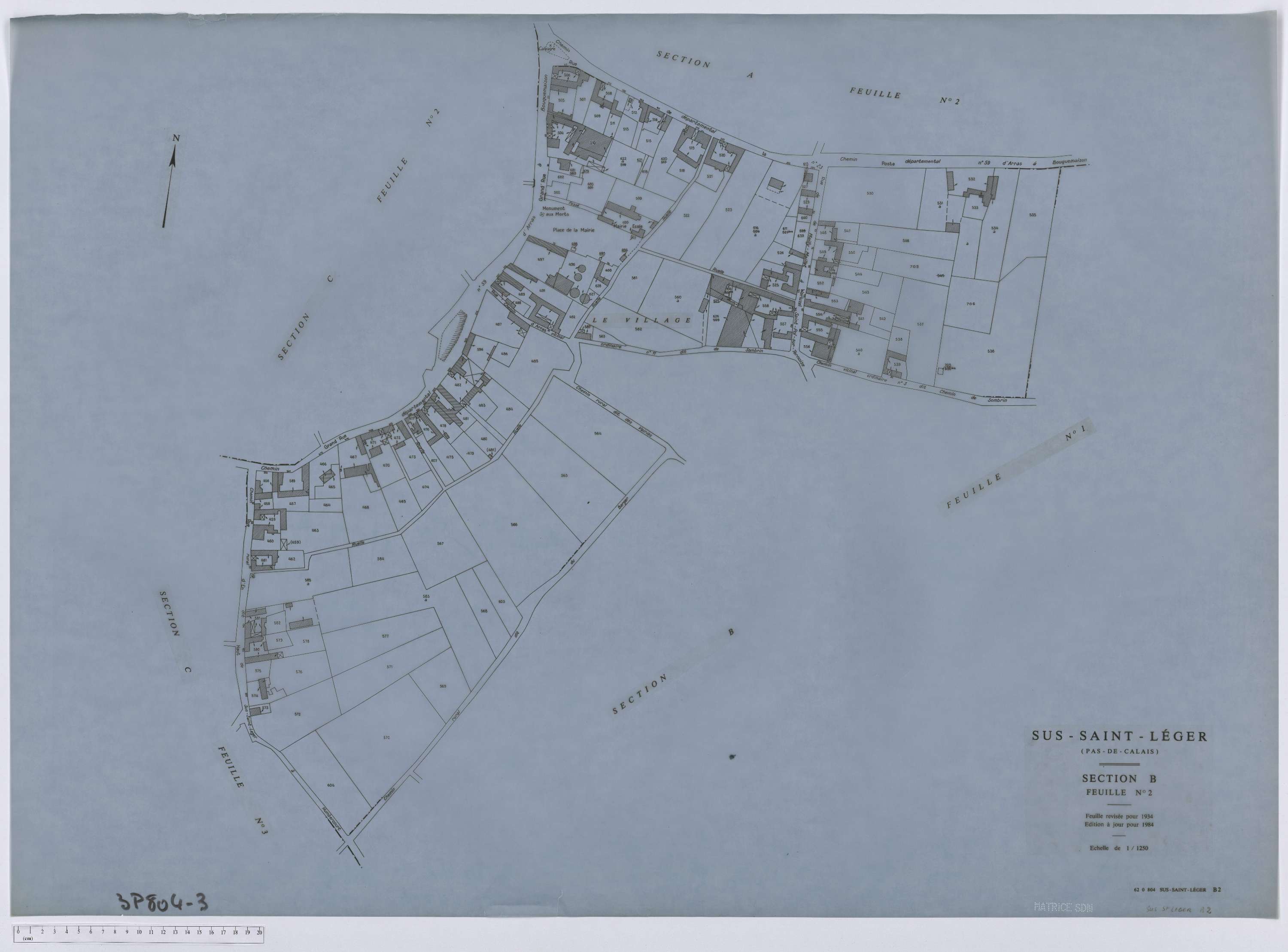 Saint-Léger - Section B, feuille 2.