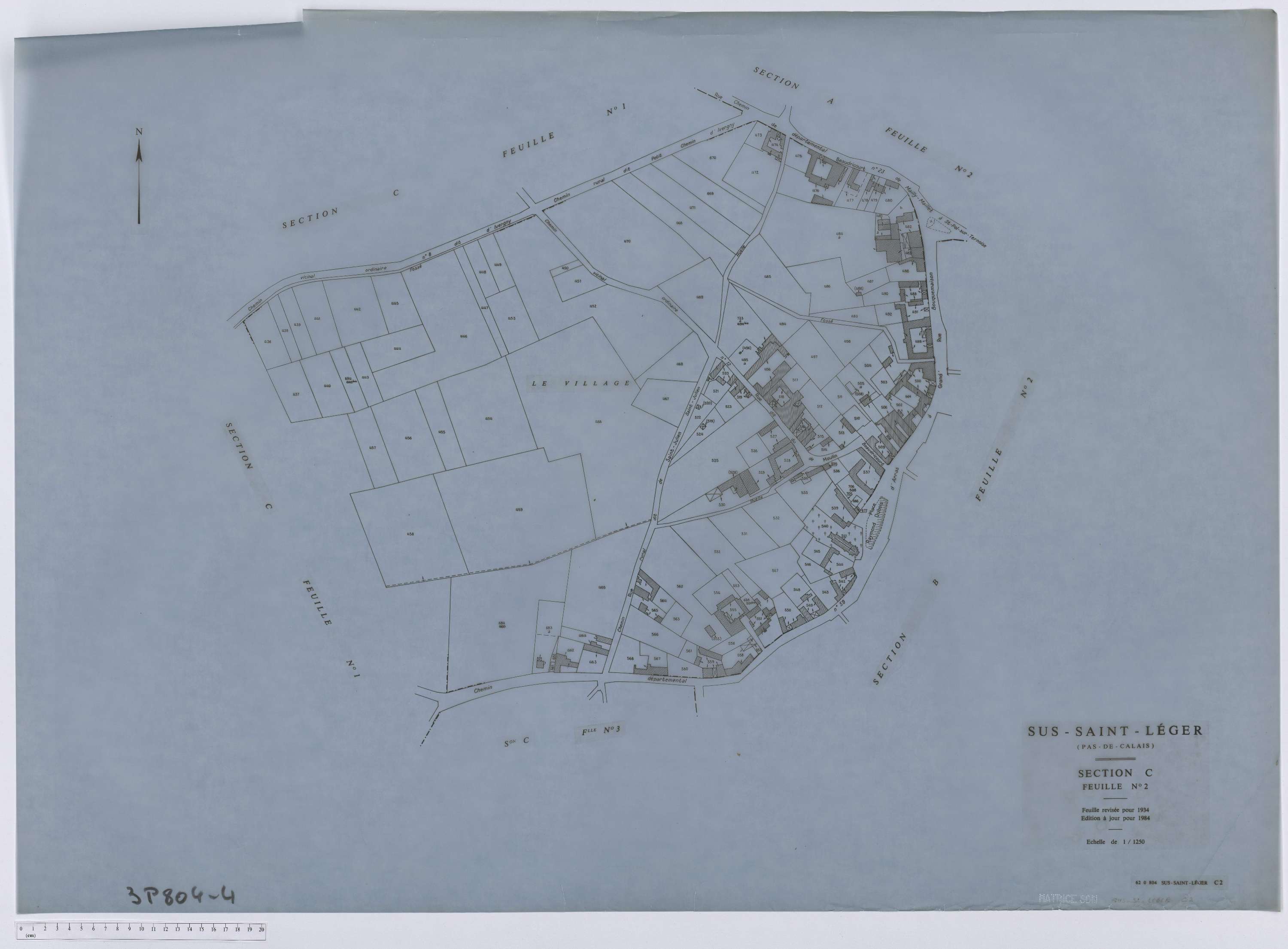 Saint-Léger - Section C, feuille 2.