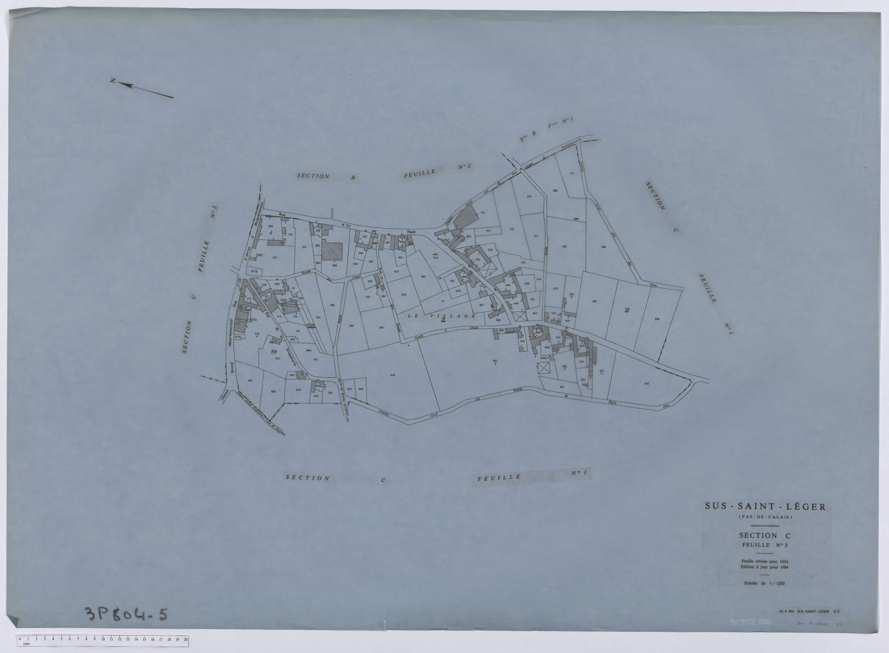 Saint-Léger - Section C, feuille 3.