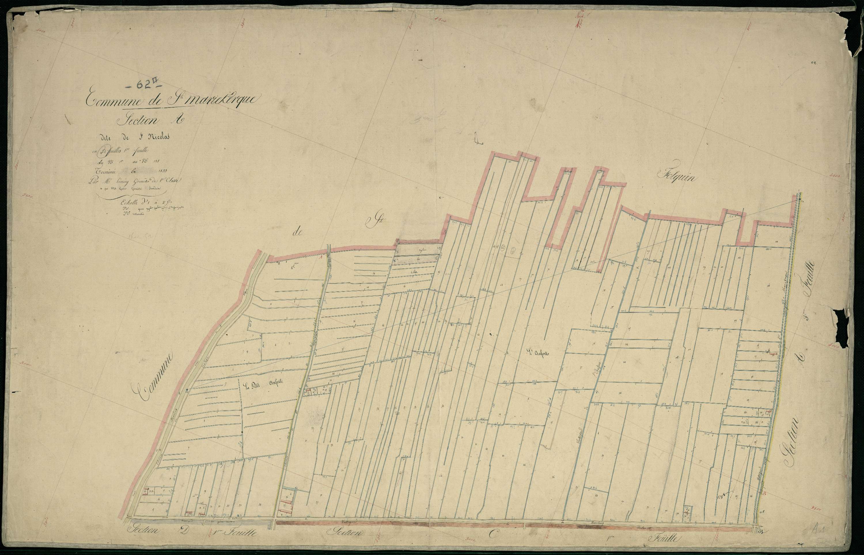 Sainte-Marie-Kerque - Section A, 1re feuille