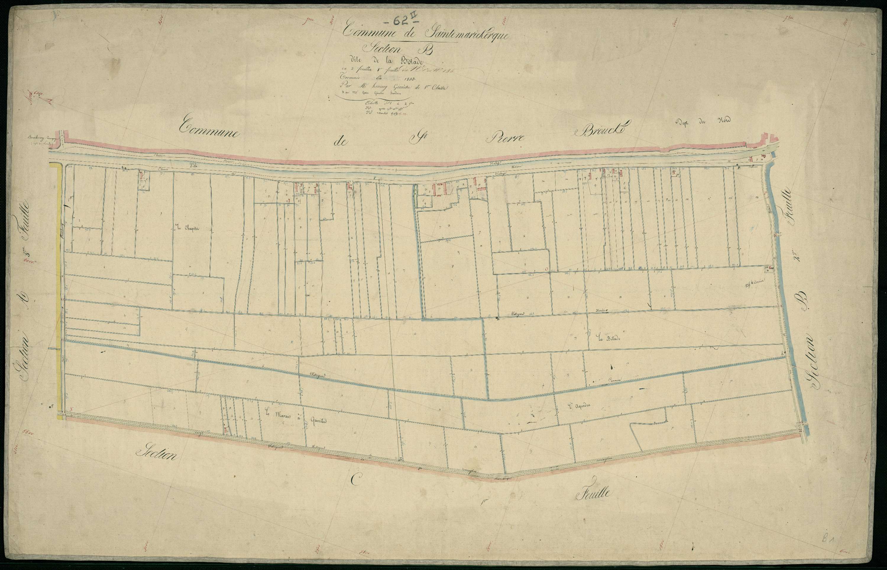 Sainte-Marie-Kerque - Section B, 1re feuille