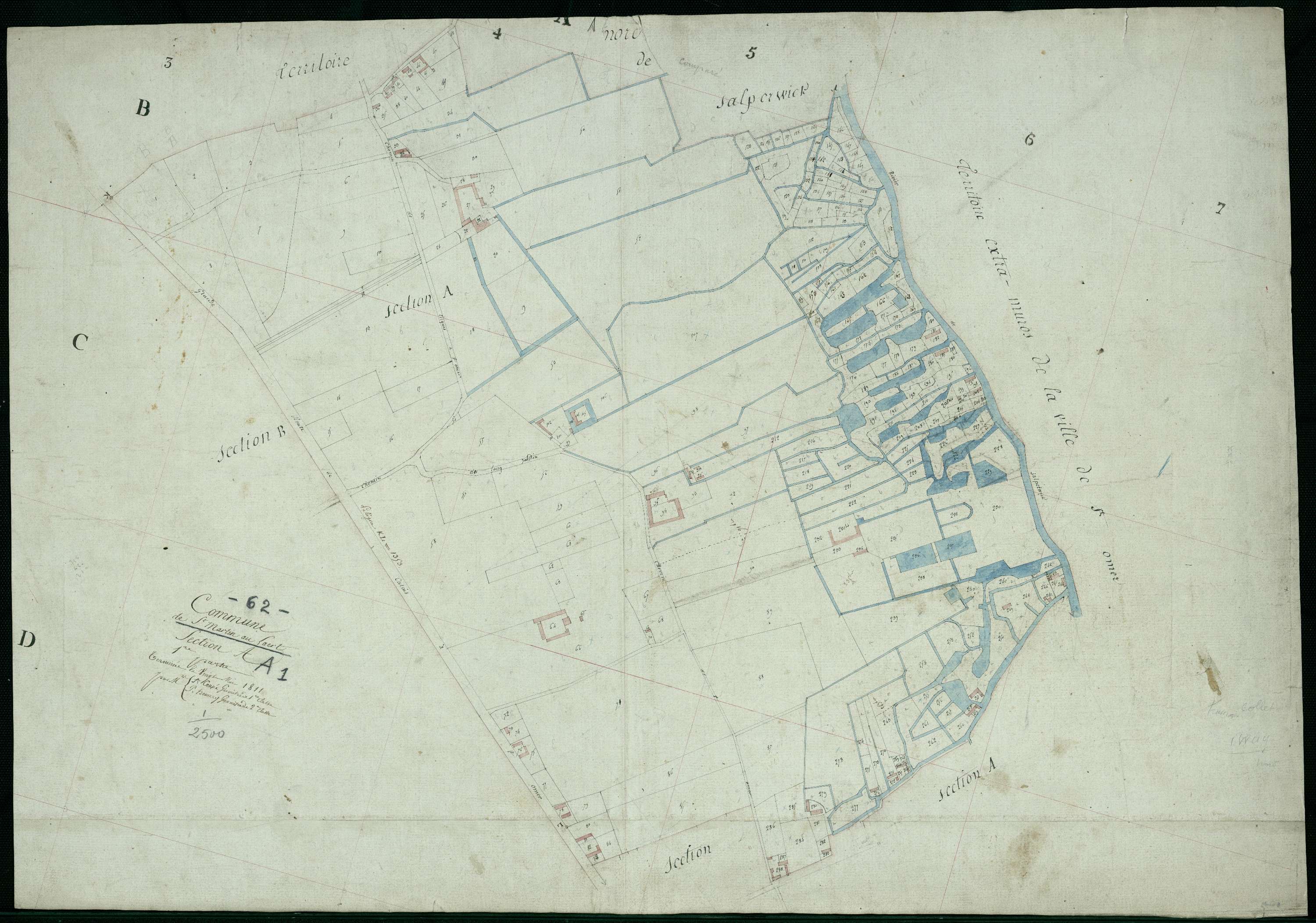 Saint-Martin-au-Laërt - Section A, 1re feuille
