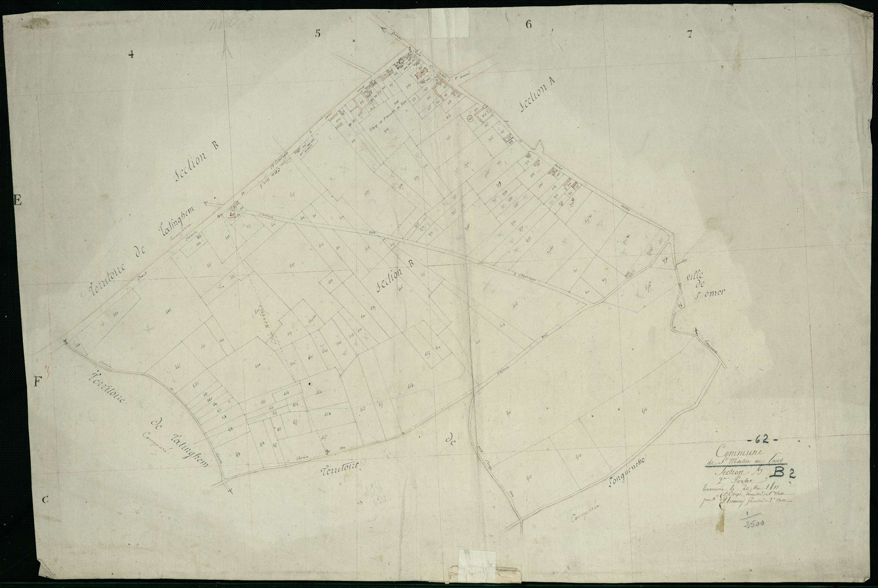 Saint-Martin-au-Laërt - Section B, 2e feuille