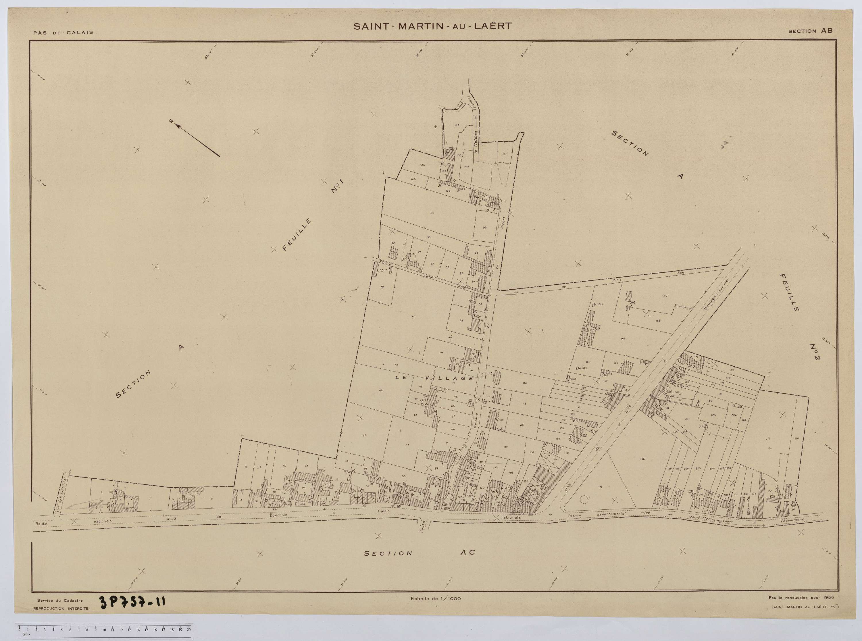 Saint-Martin-au-Laërt - Section AB.