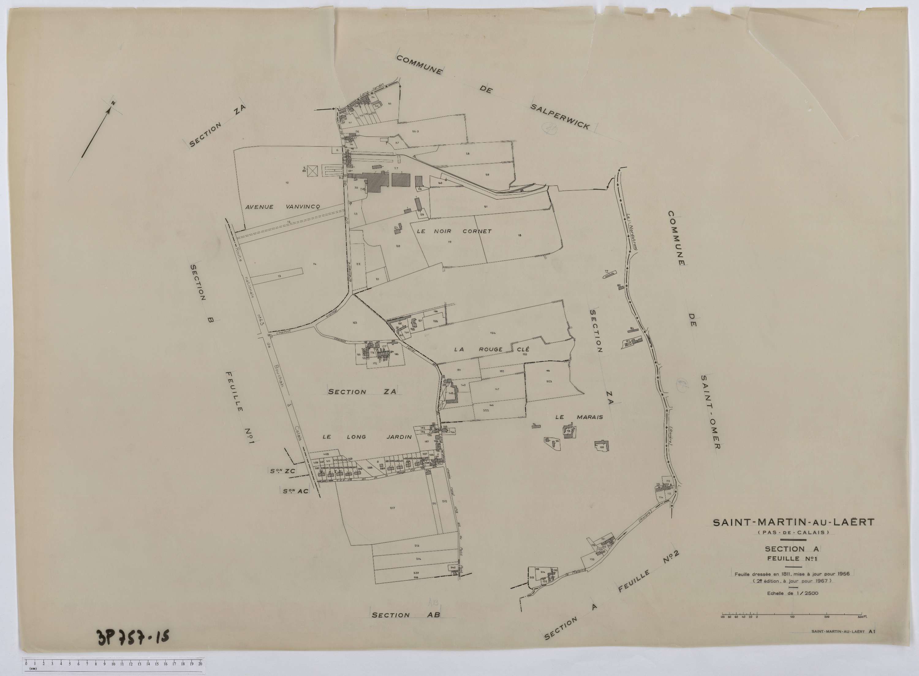 Saint-Martin-au-Laërt - Section A, feuille 1.