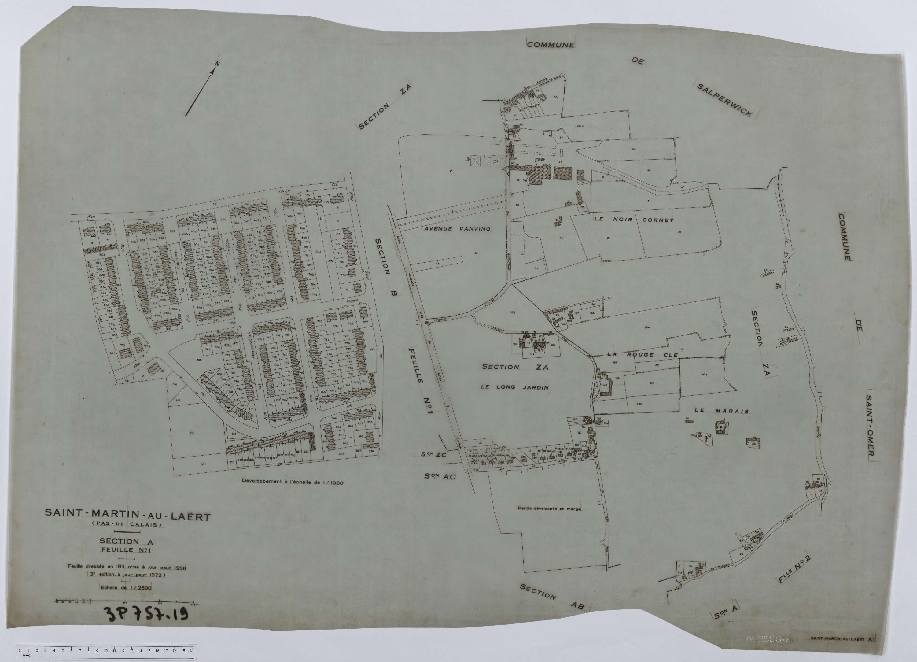 Saint-Martin-au-Laërt - Section A, feuille 1.
