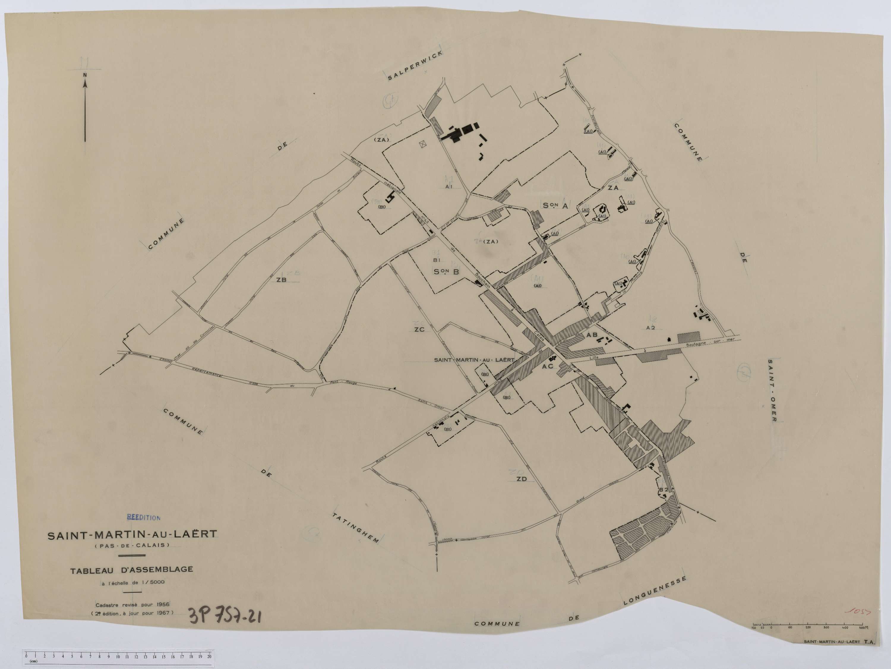 Saint-Martin-au-Laërt - Tableau d'assemblage.