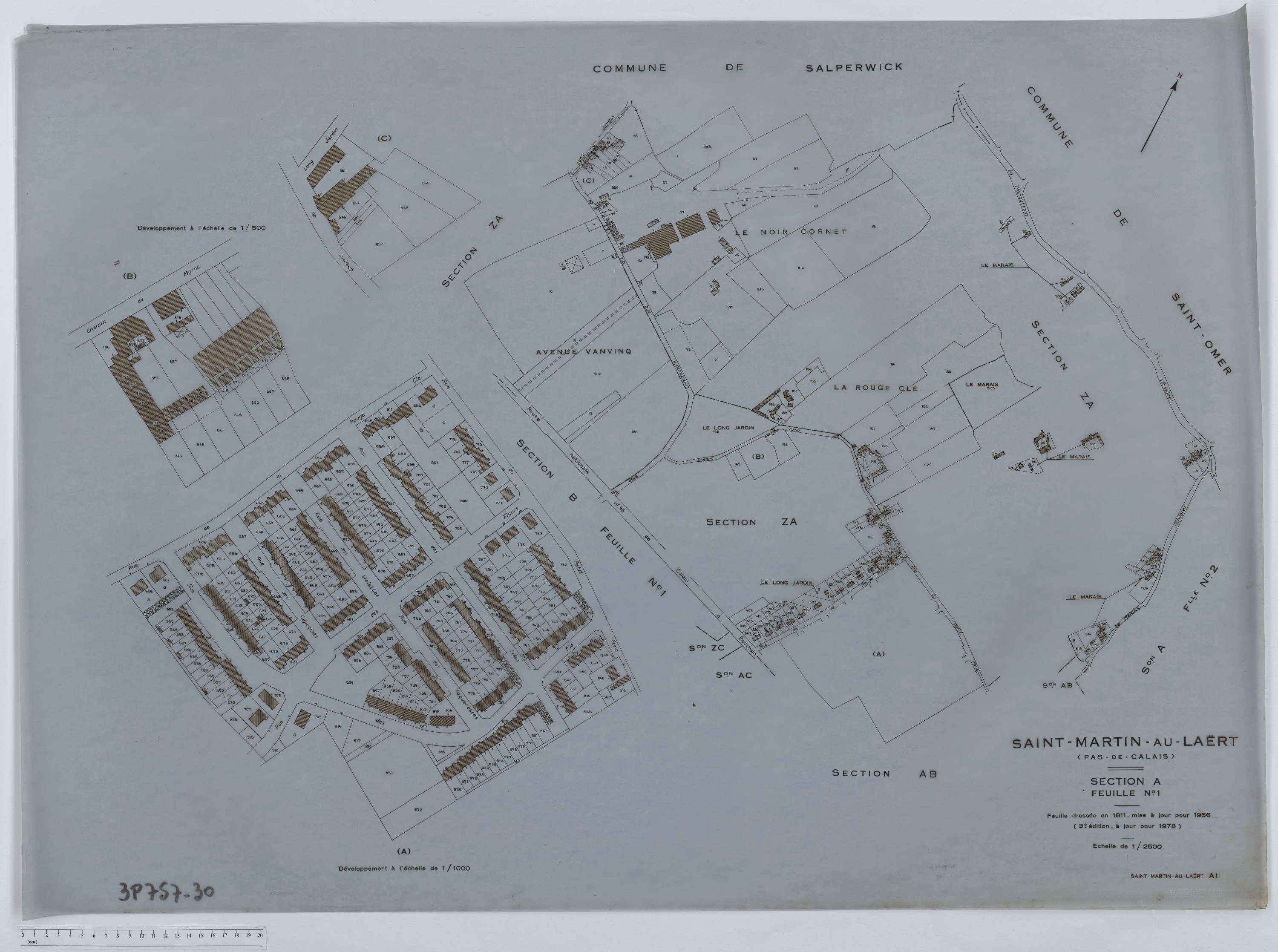 Saint-Martin-au-Laërt - Section A, feuille 1.