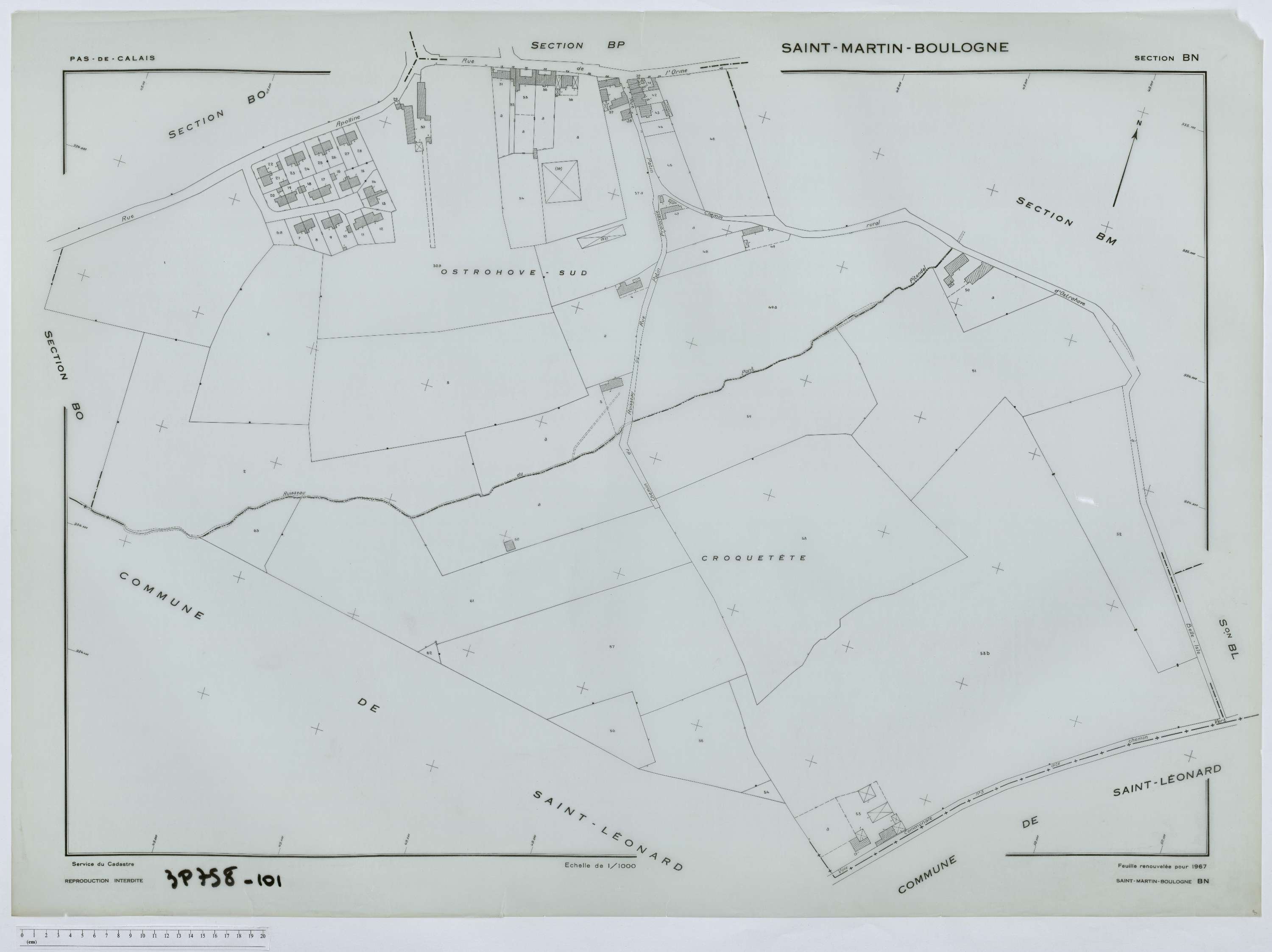 Saint-Martin-Boulogne - Section BN.