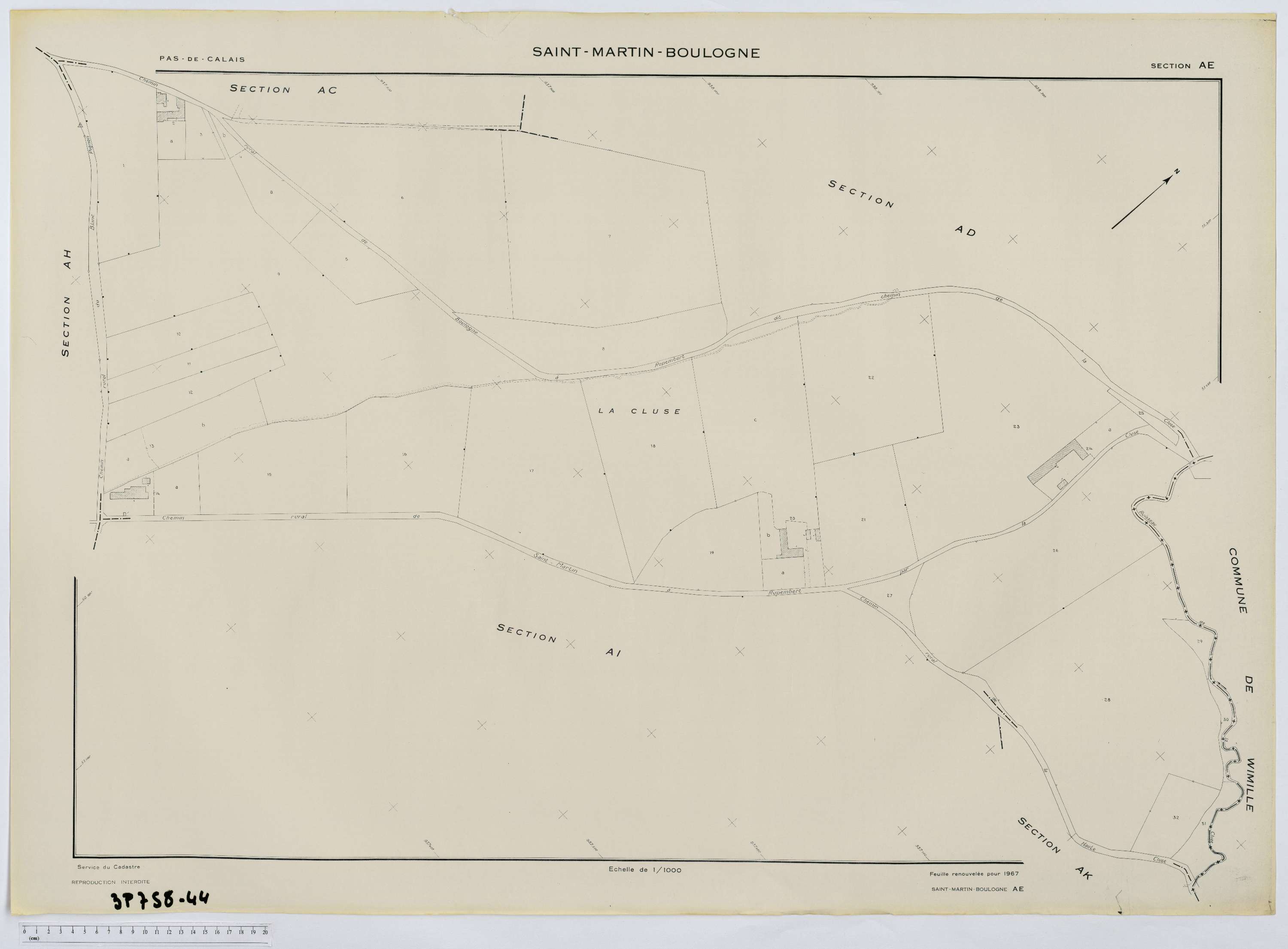 Saint-Martin-Boulogne - Section AE.