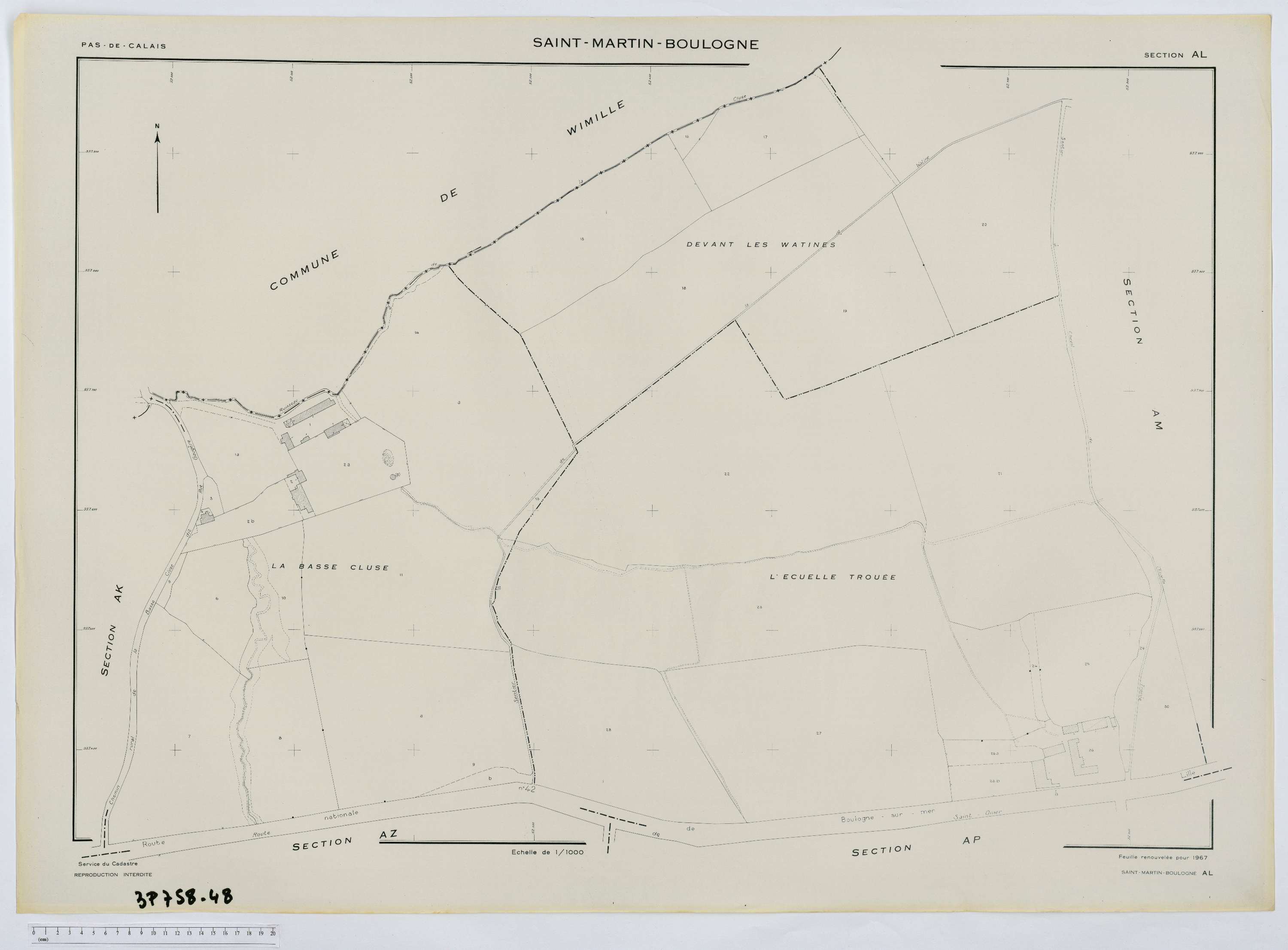 Saint-Martin-Boulogne - Section AL.