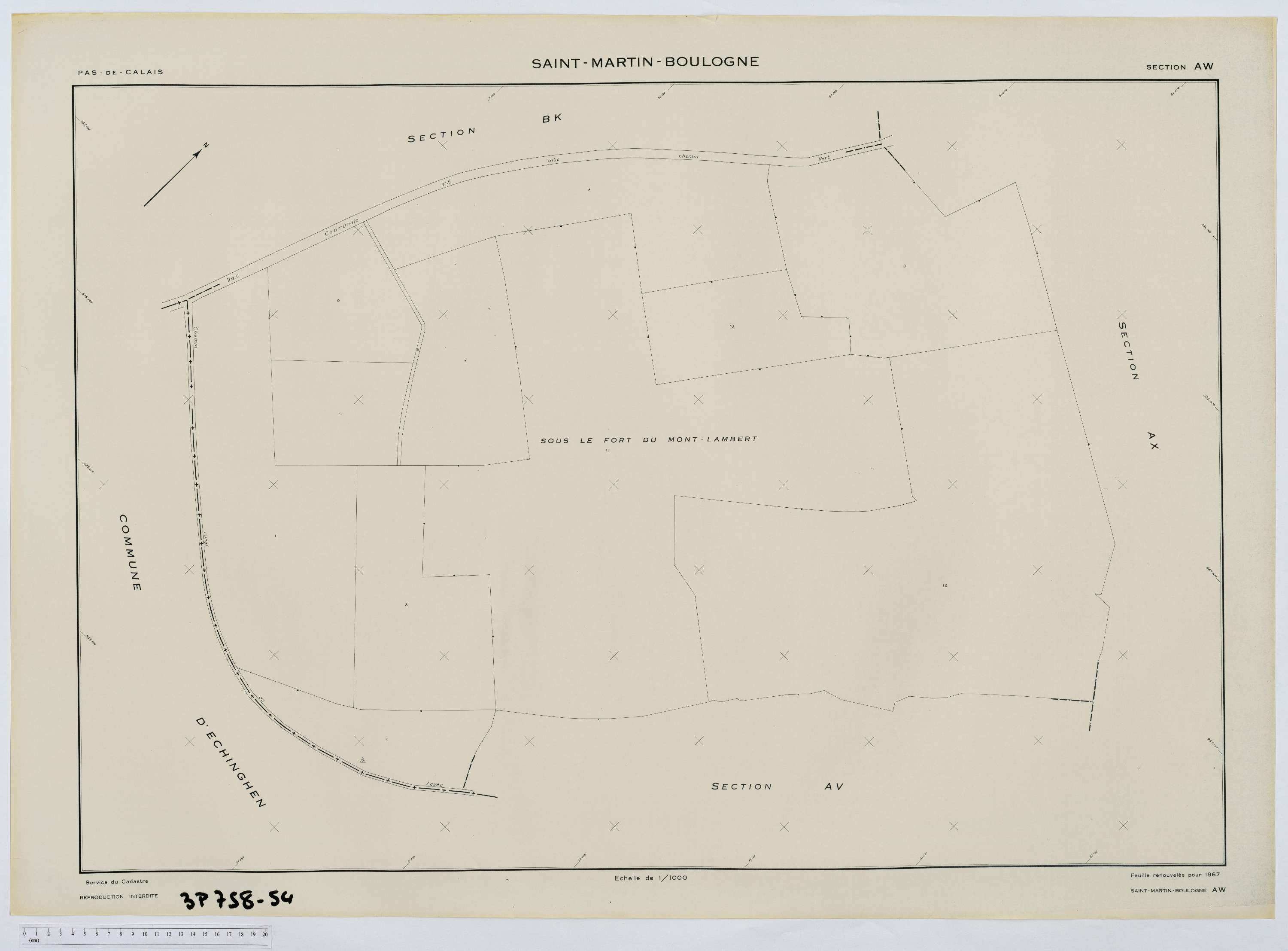 Saint-Martin-Boulogne - Section AW.
