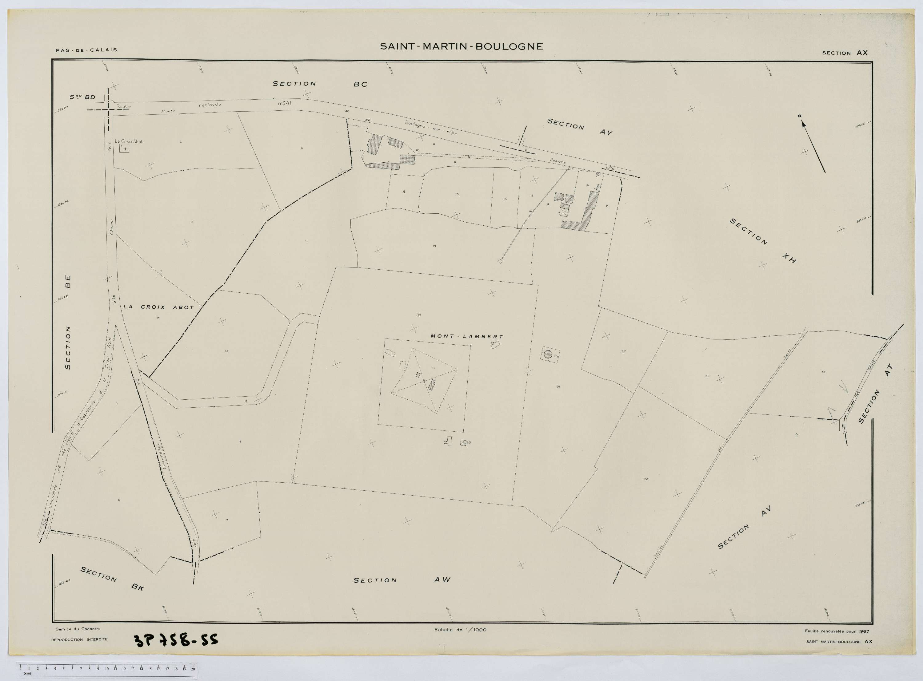 Saint-Martin-Boulogne - Section AX.