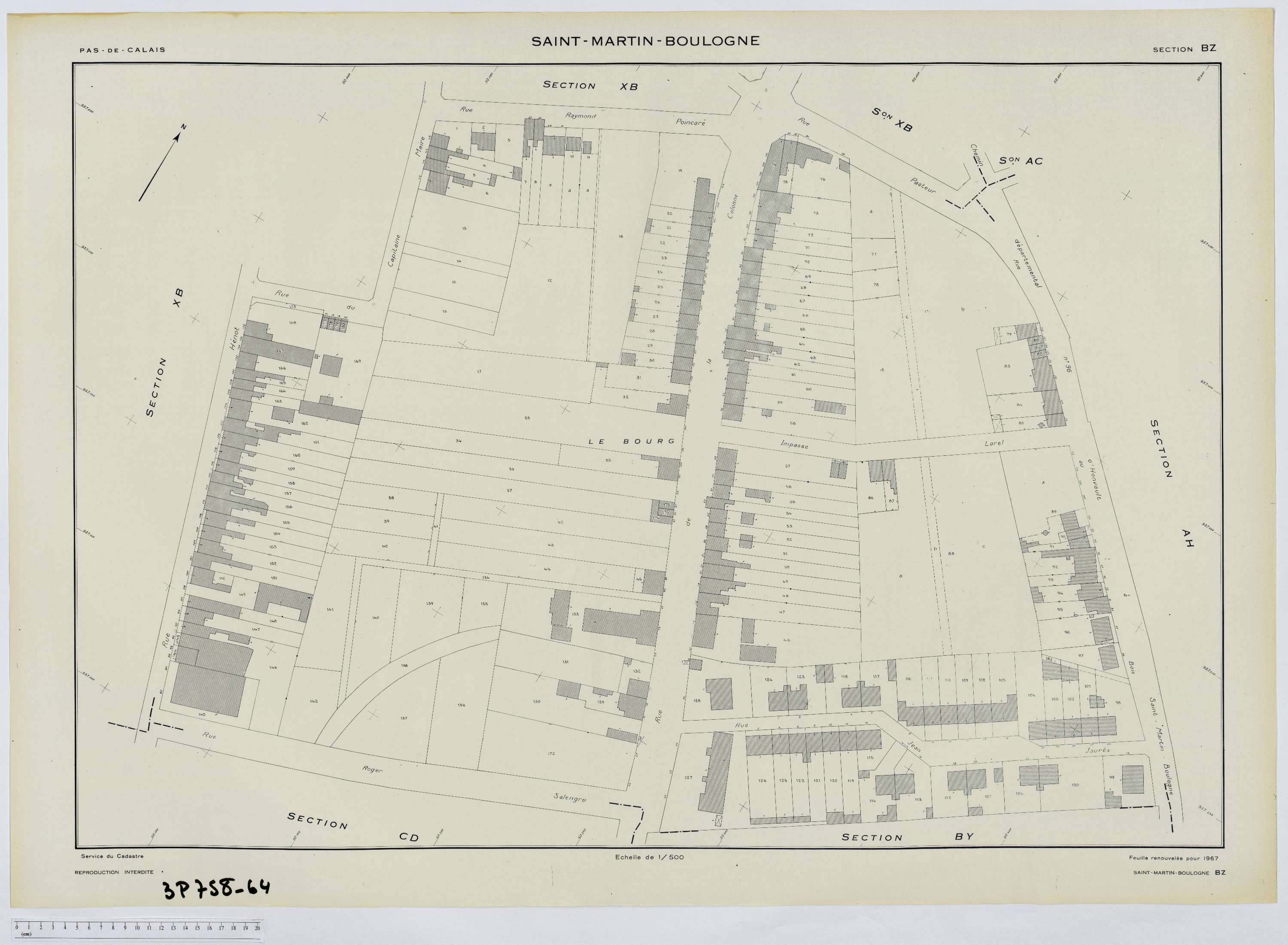 Saint-Martin-Boulogne - Section BZ.