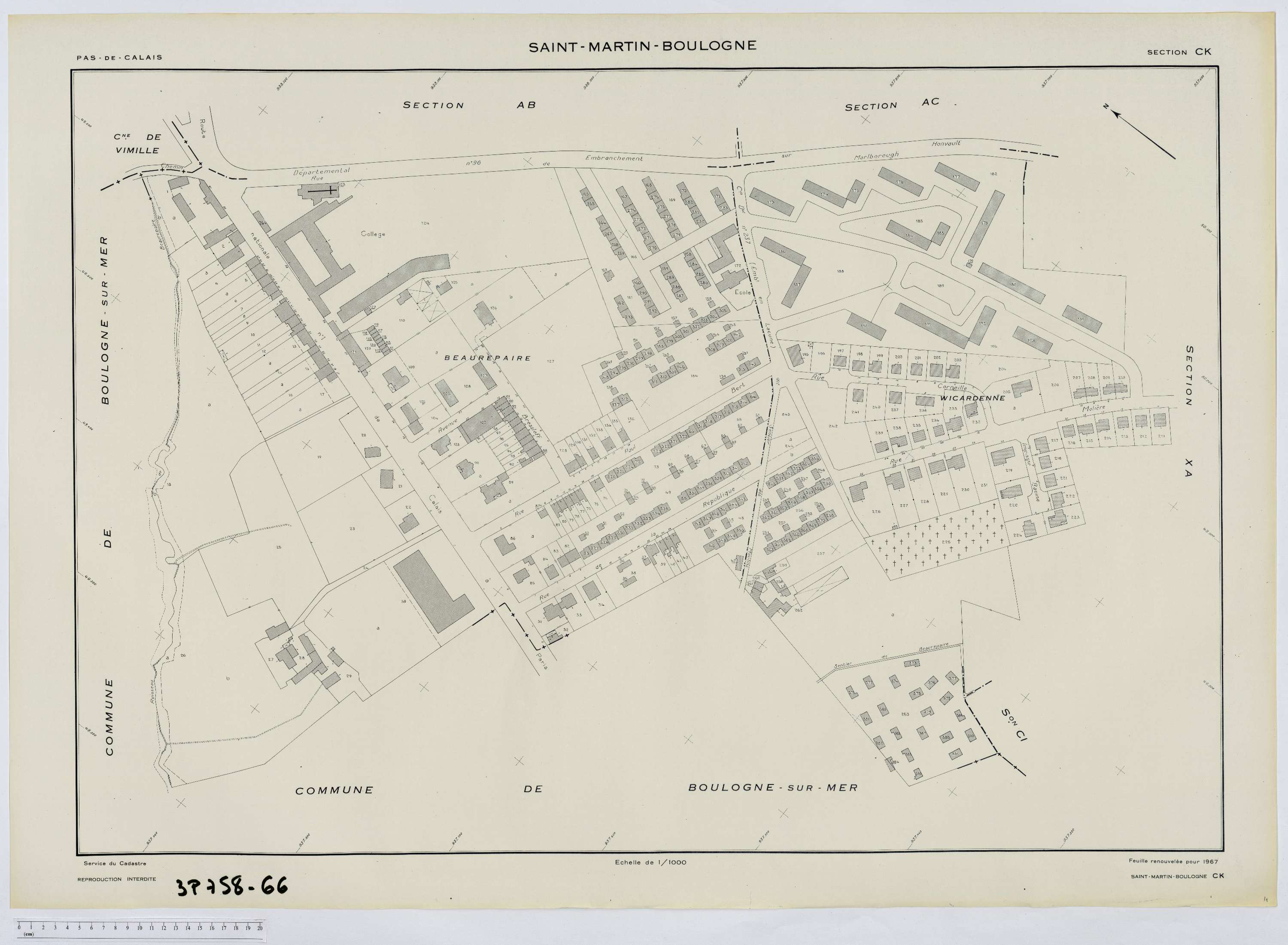 Saint-Martin-Boulogne - Section CK.