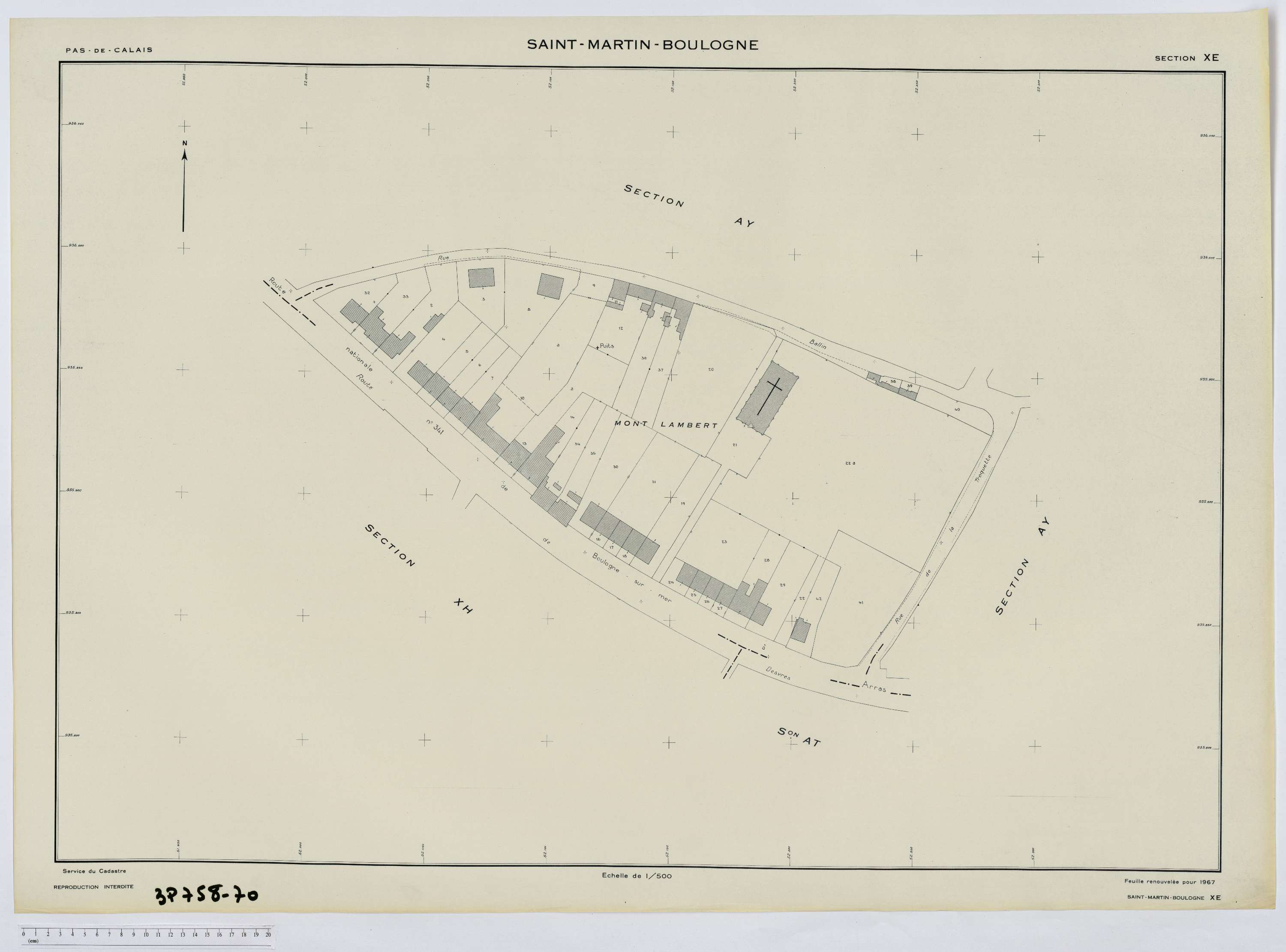Saint-Martin-Boulogne - Section XE.