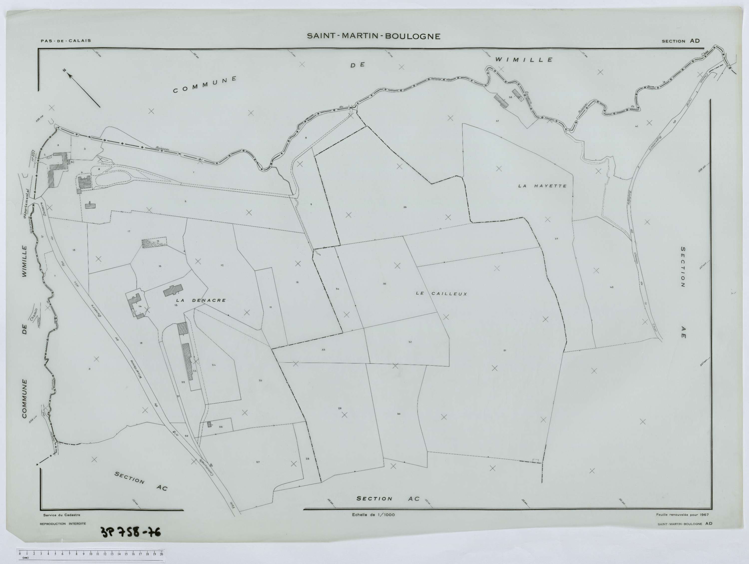 Saint-Martin-Boulogne - Section AD.