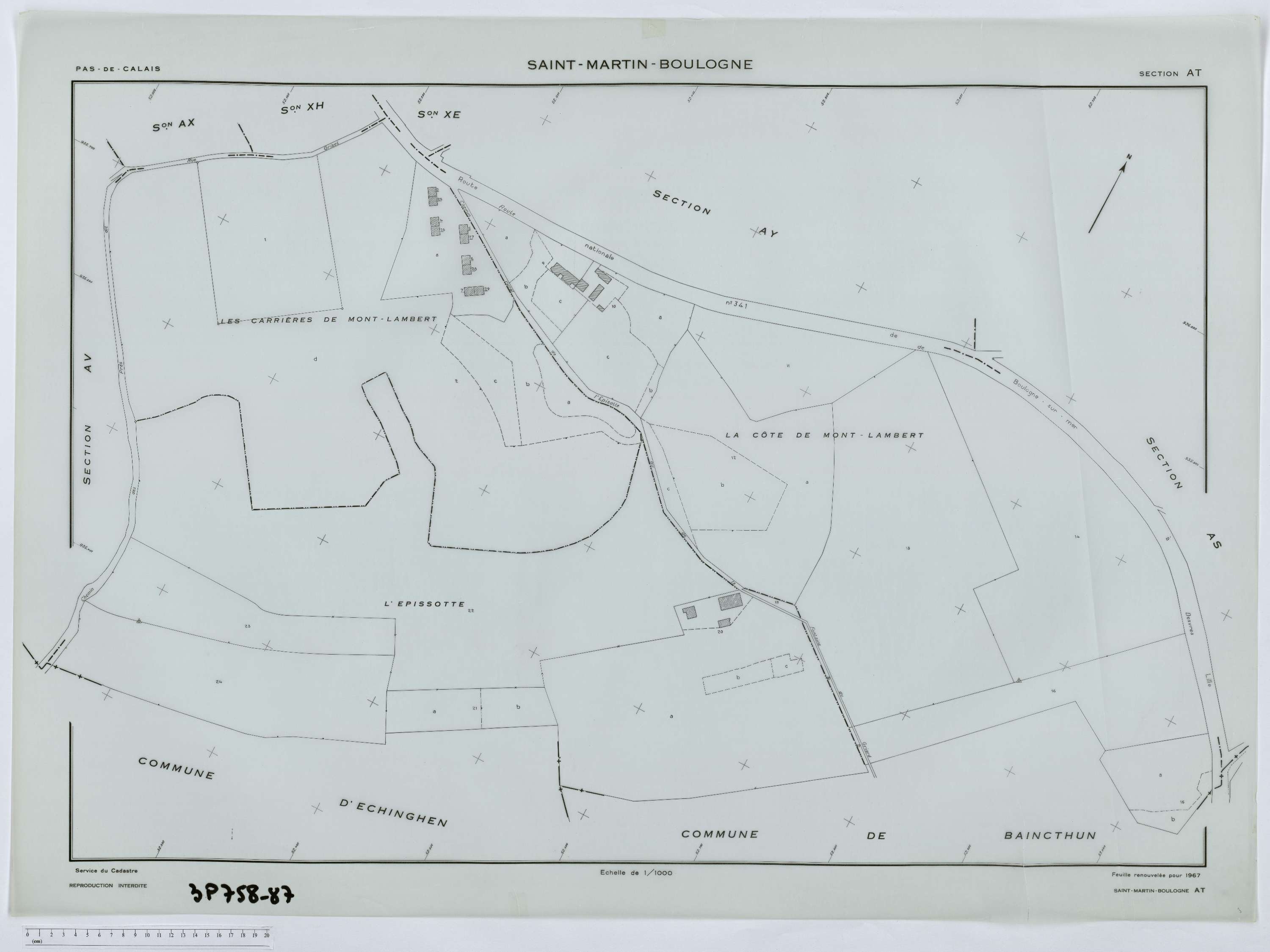Saint-Martin-Boulogne - Section AT.