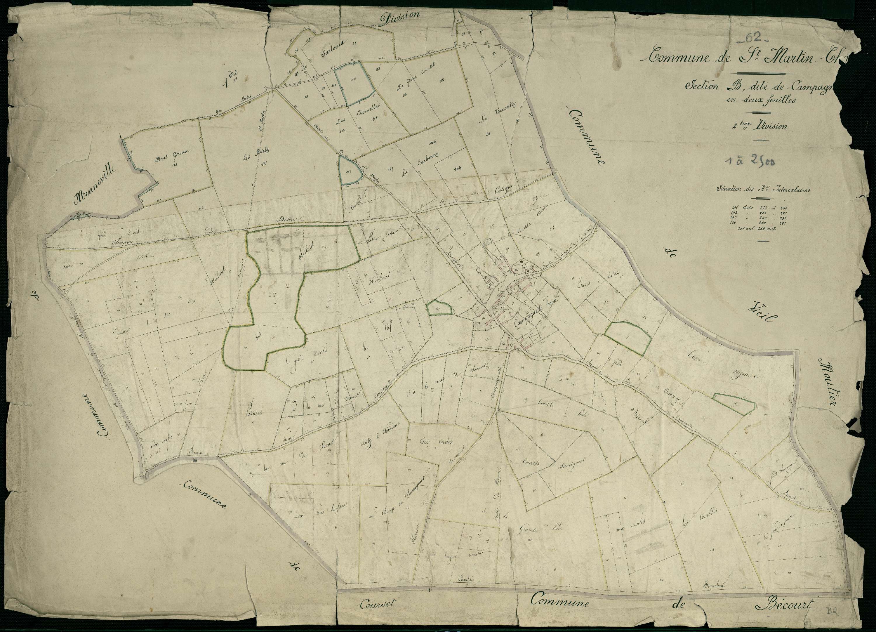 Saint-Martin-Choquel - Section B, 2e feuille