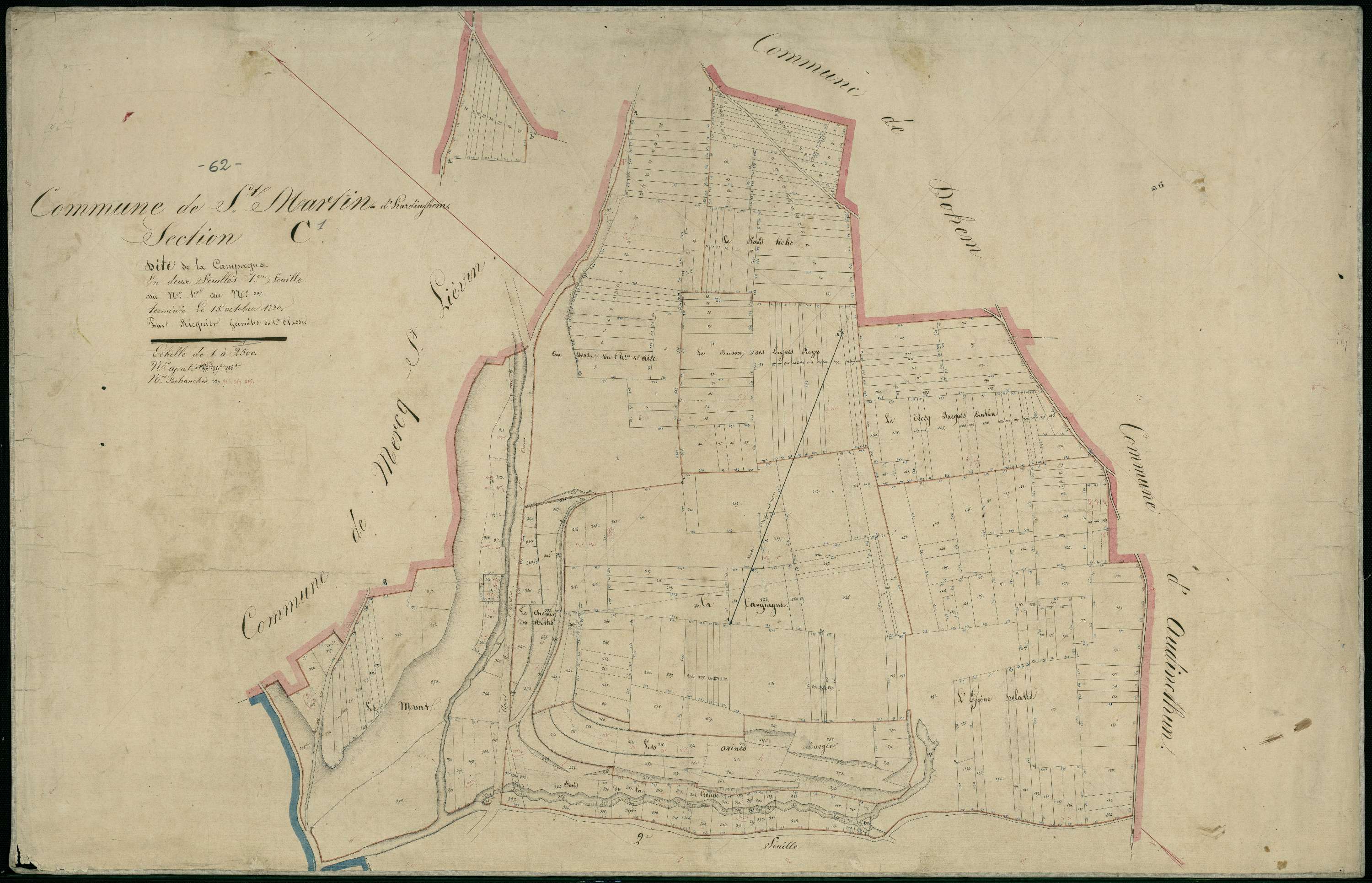 Saint-Martin-d'Hardinghem - Section C, 1re feuille