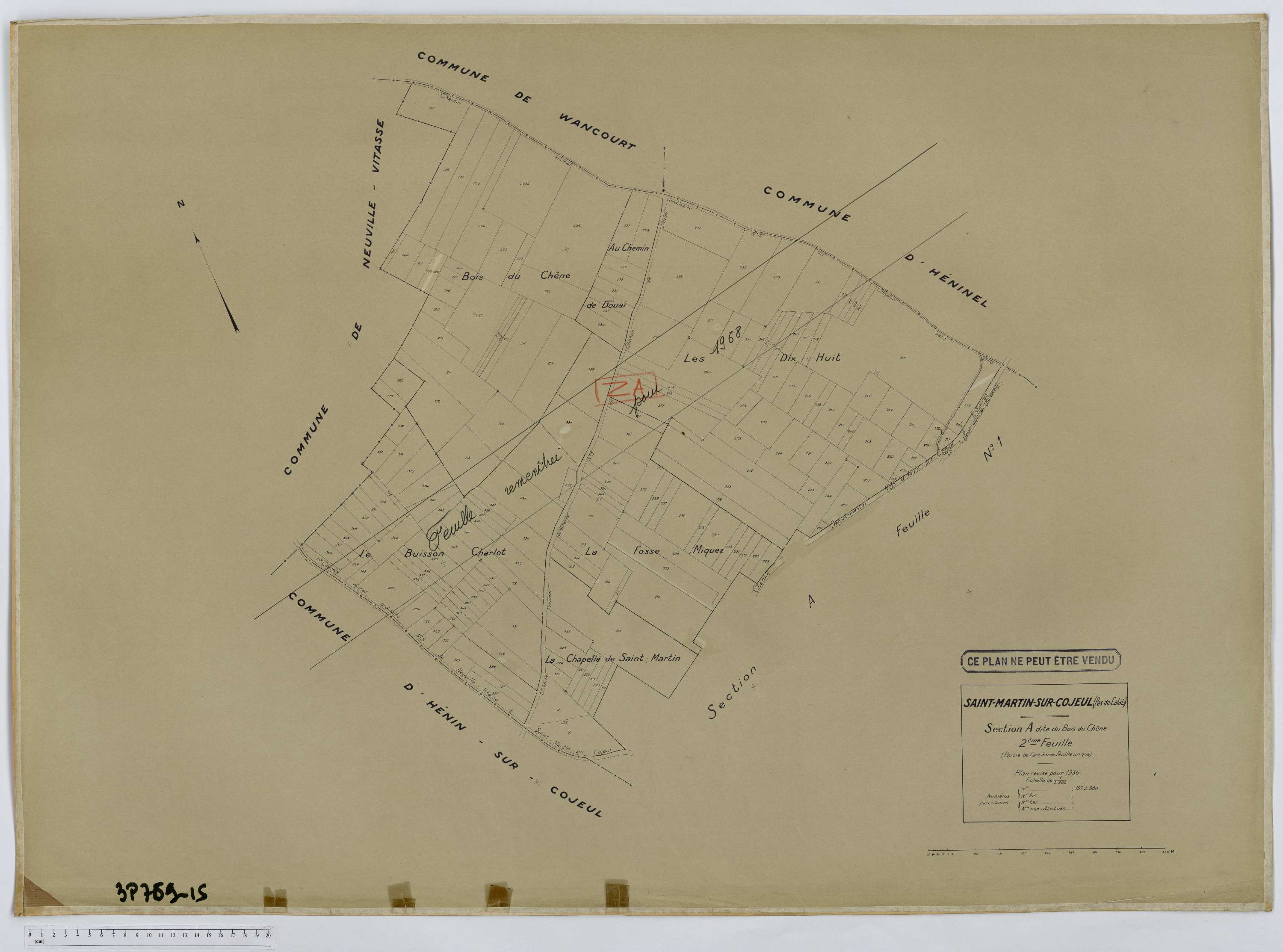 Saint-Martin-sur-Cojeul - Section A, feuille 2.