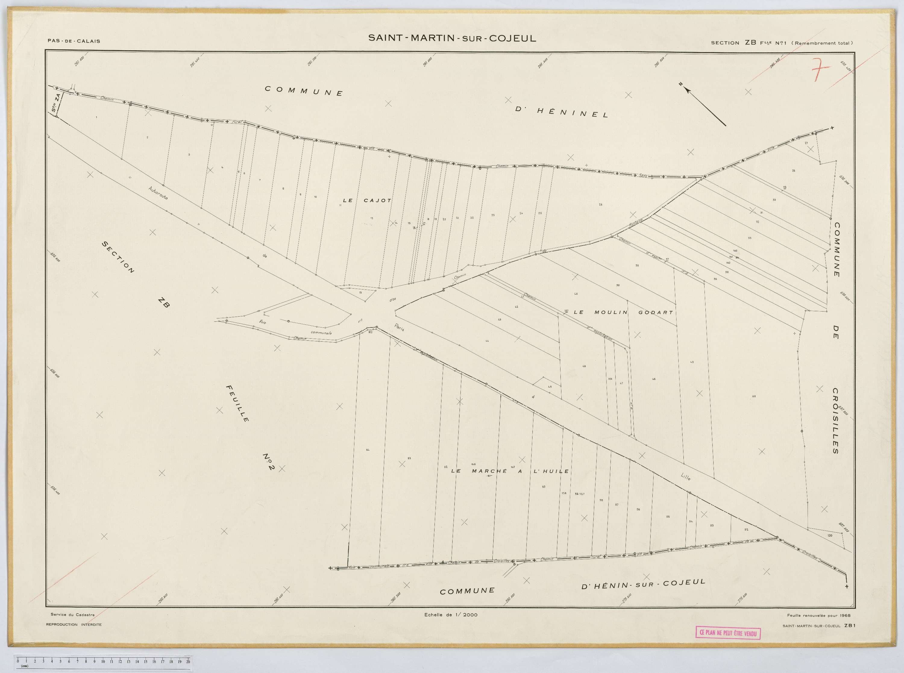 Saint-Martin-sur-Cojeul - Section ZB, feuille 1.