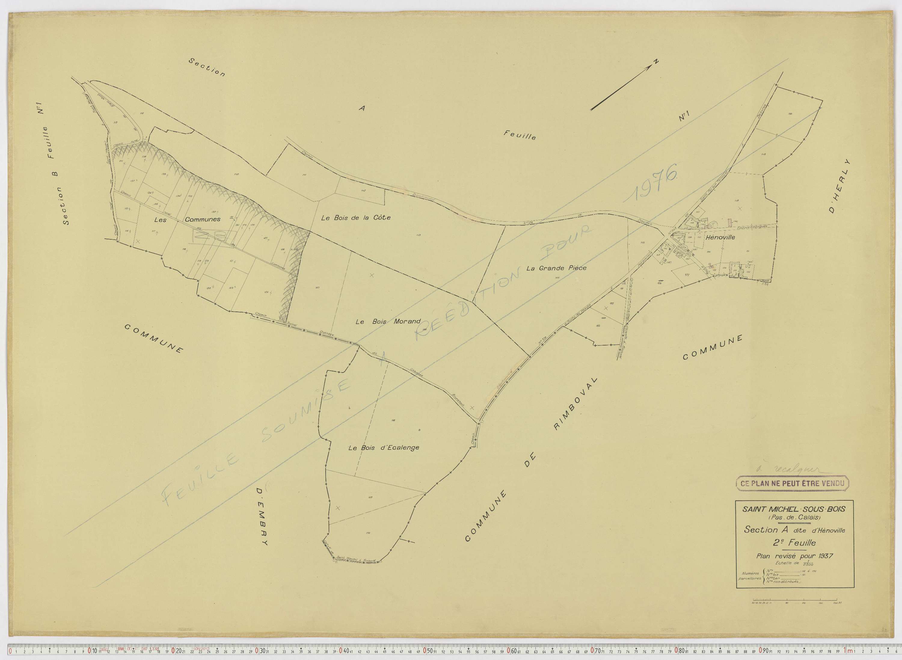 Saint-Michel-sous-Bois - Section A, feuille 2.