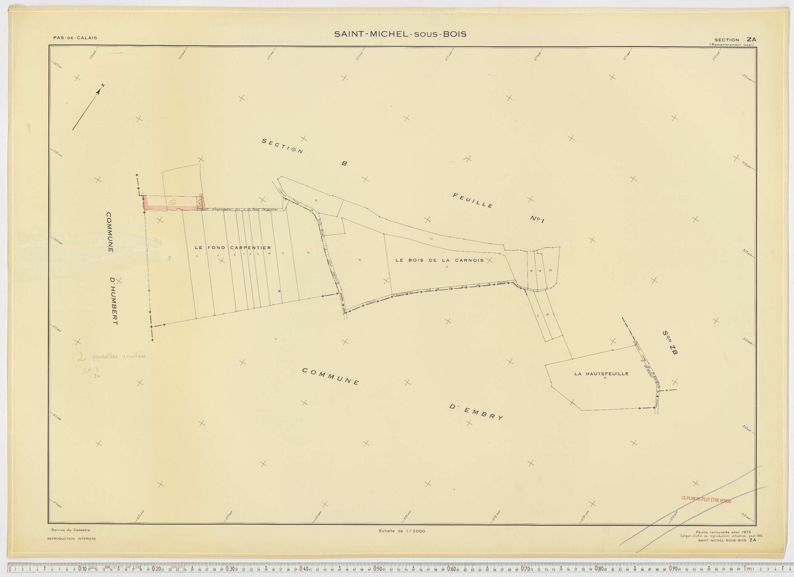 Saint-Michel-sous-Bois - Section ZA.