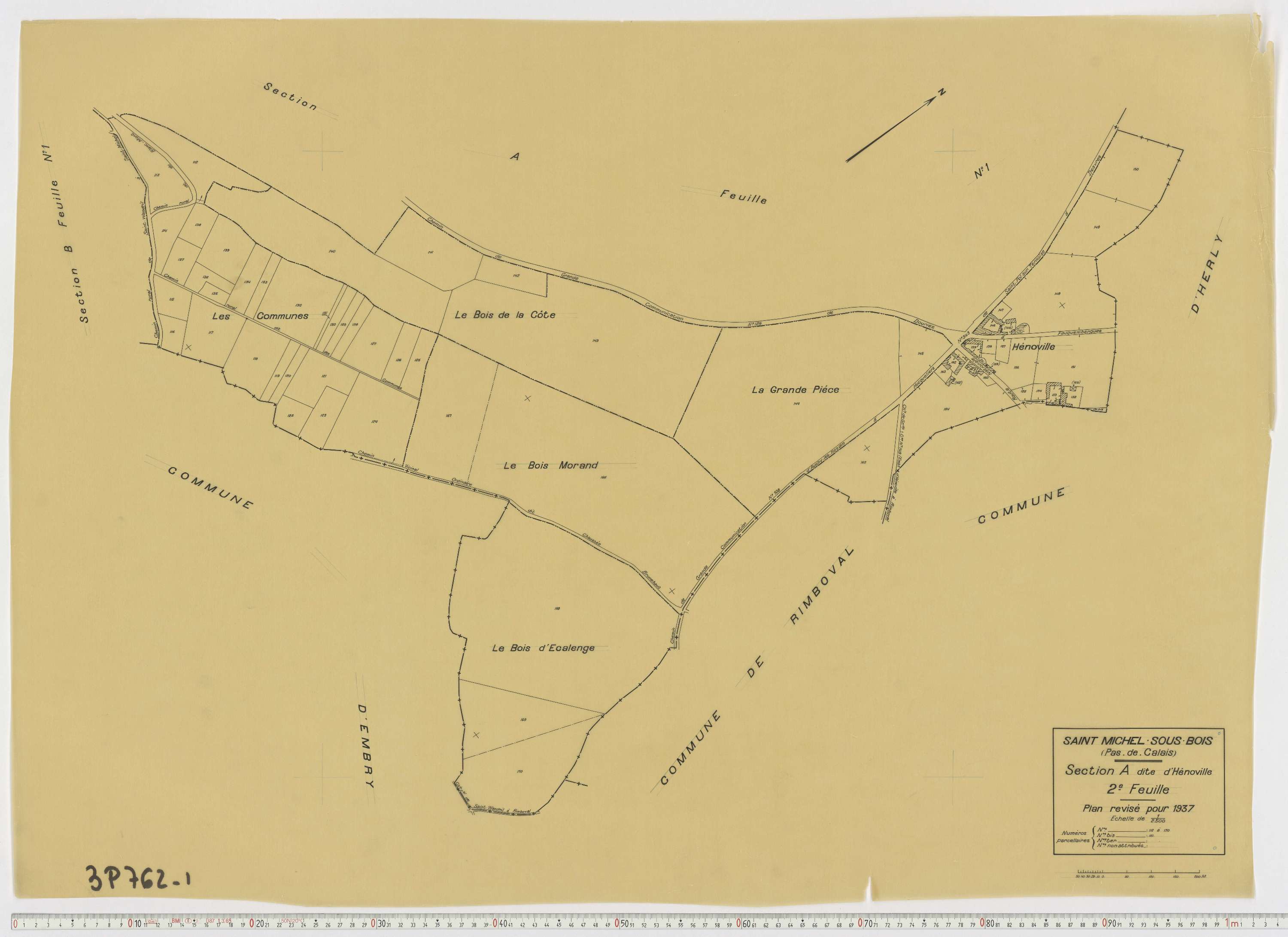 Saint-Michel-sous-Bois - Section A, feuille 2.
