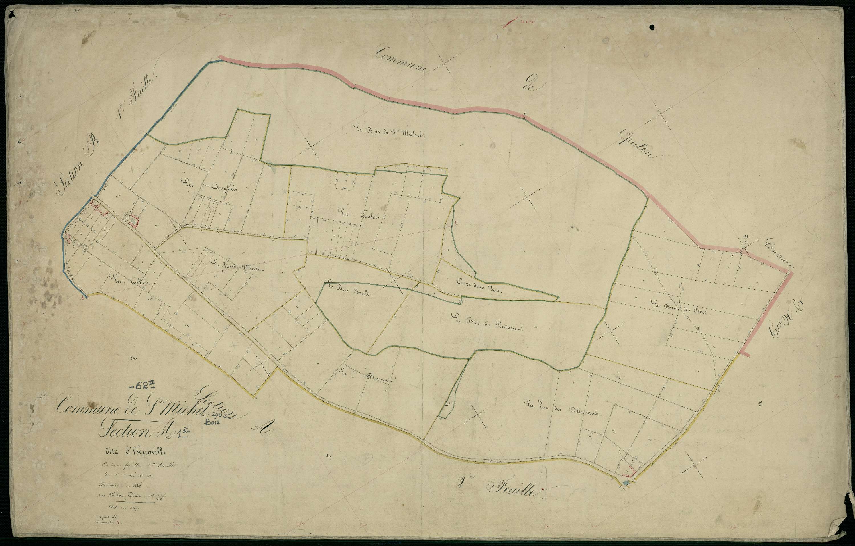 Saint-Michel-sous-Bois - Section A, 1re feuille