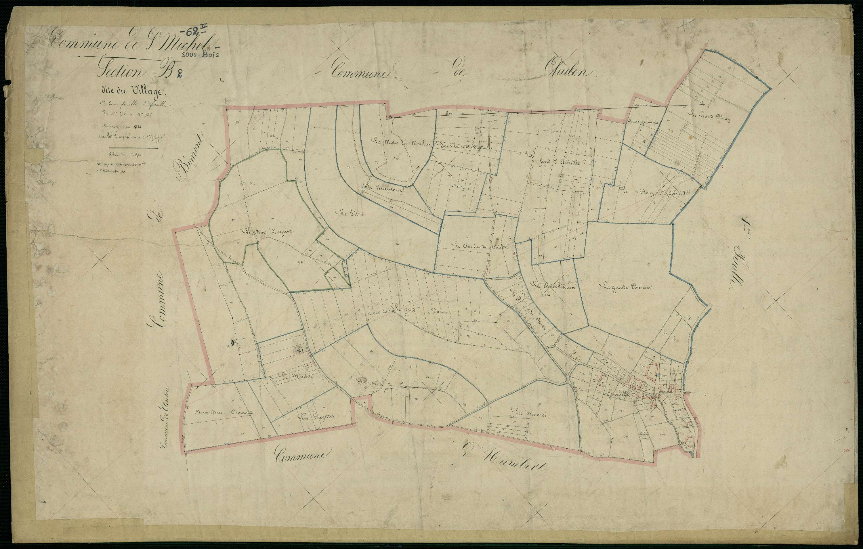 Saint-Michel-sous-Bois - Section B, 2e feuille