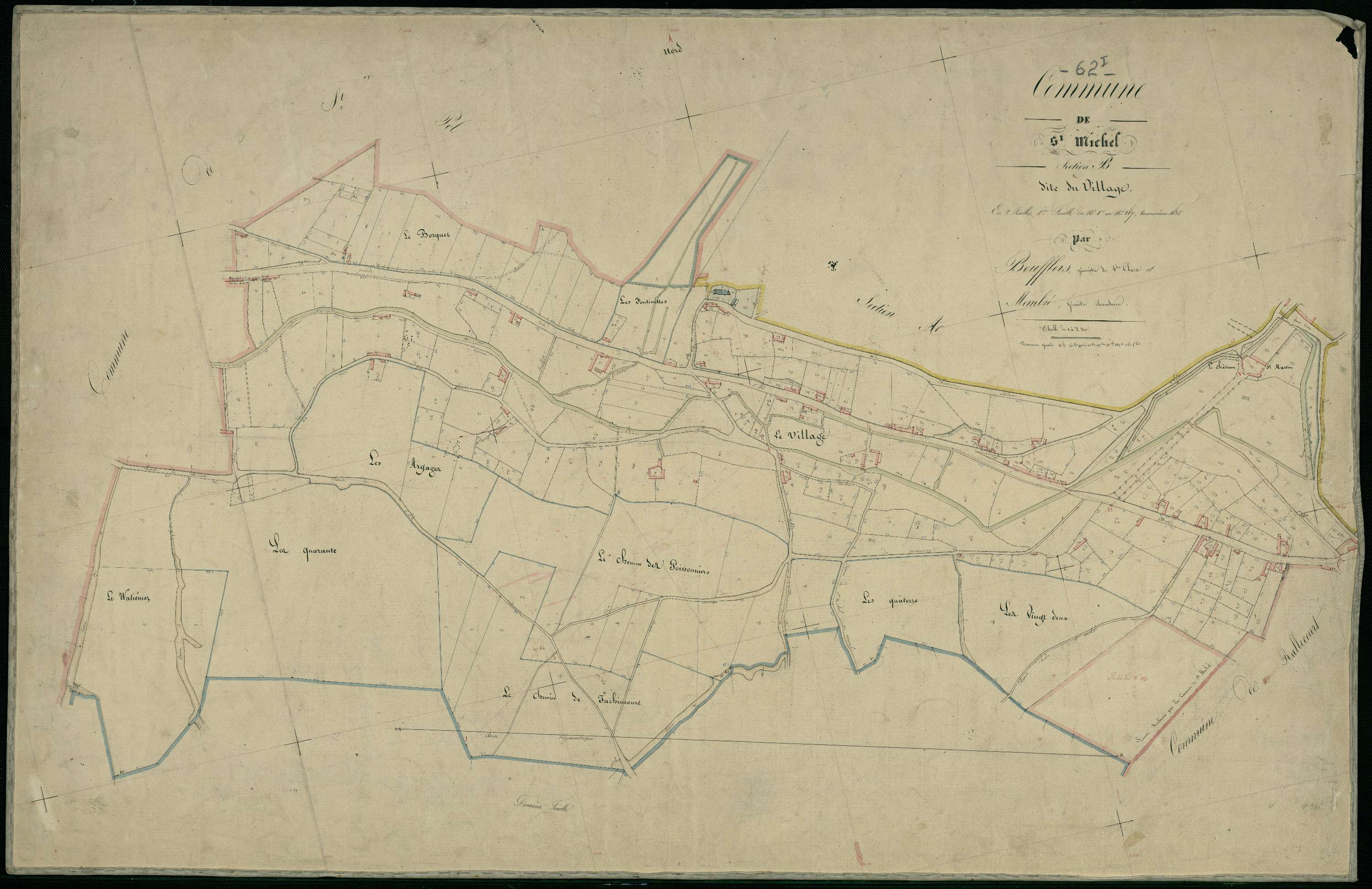 Saint-Michel-sur-Ternoise - Section B, 1re feuille
