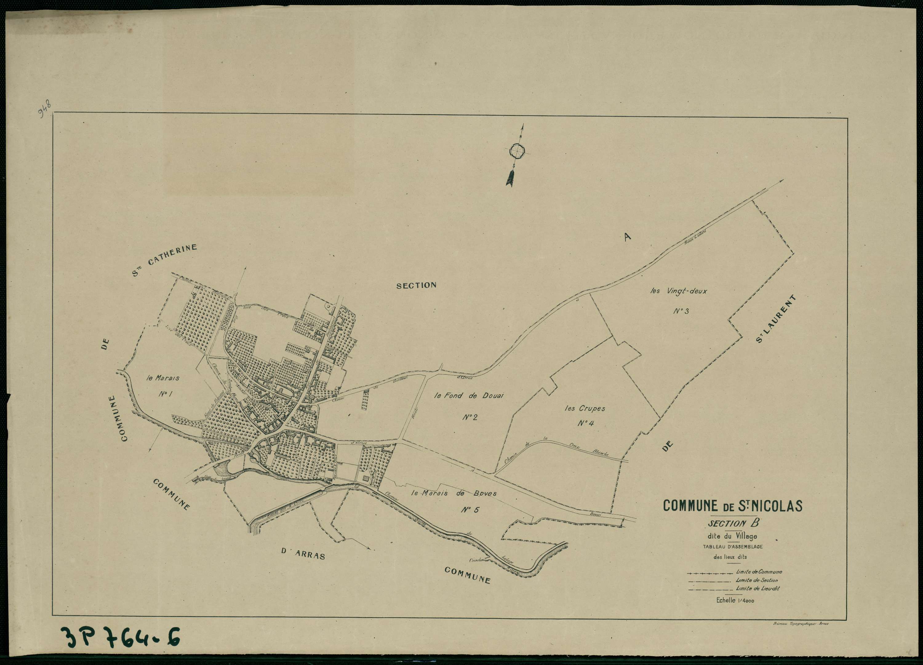 Saint-Nicolas - Section B : tableau d'assemblage