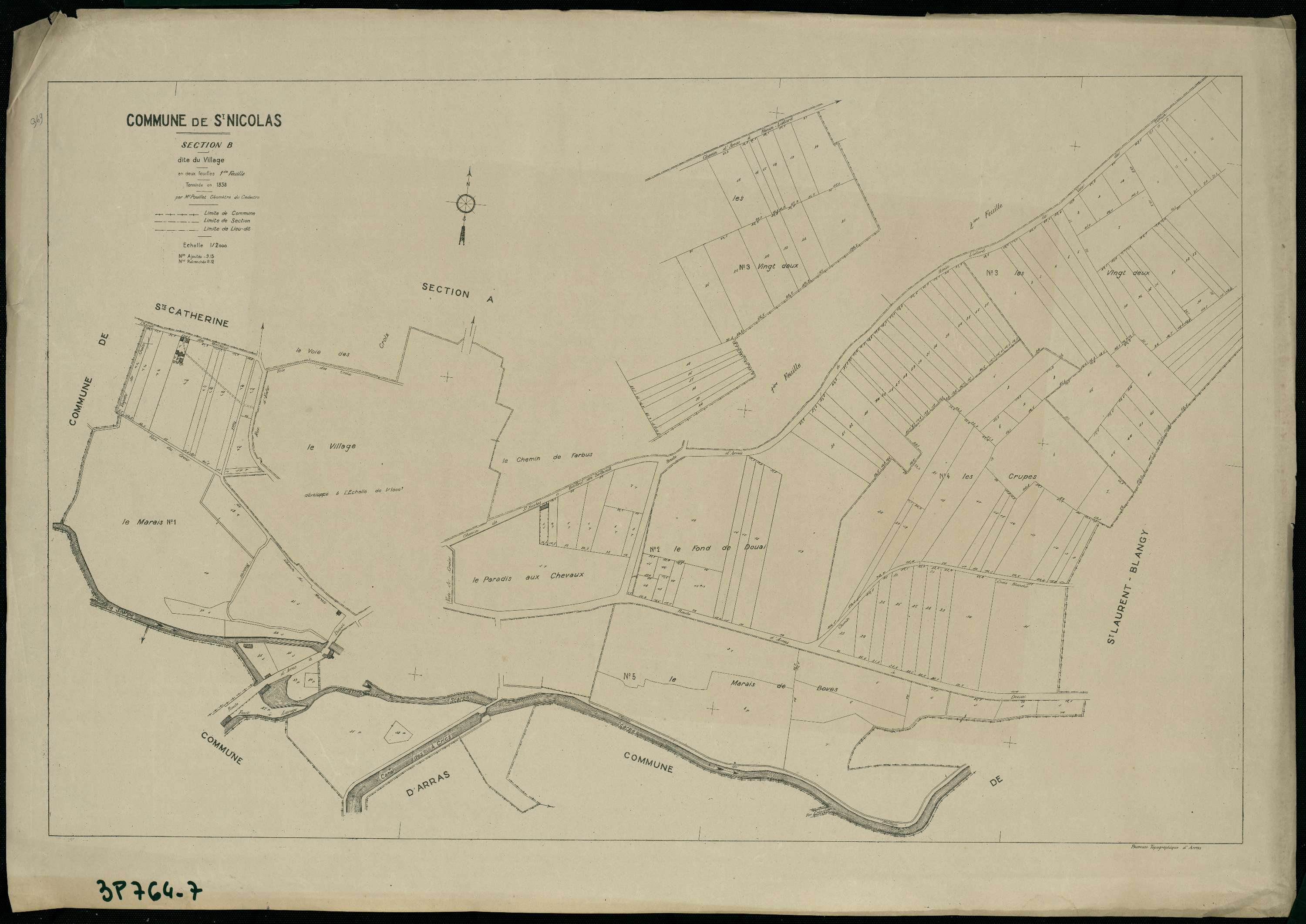 Saint-Nicolas - Section B, 1re feuille