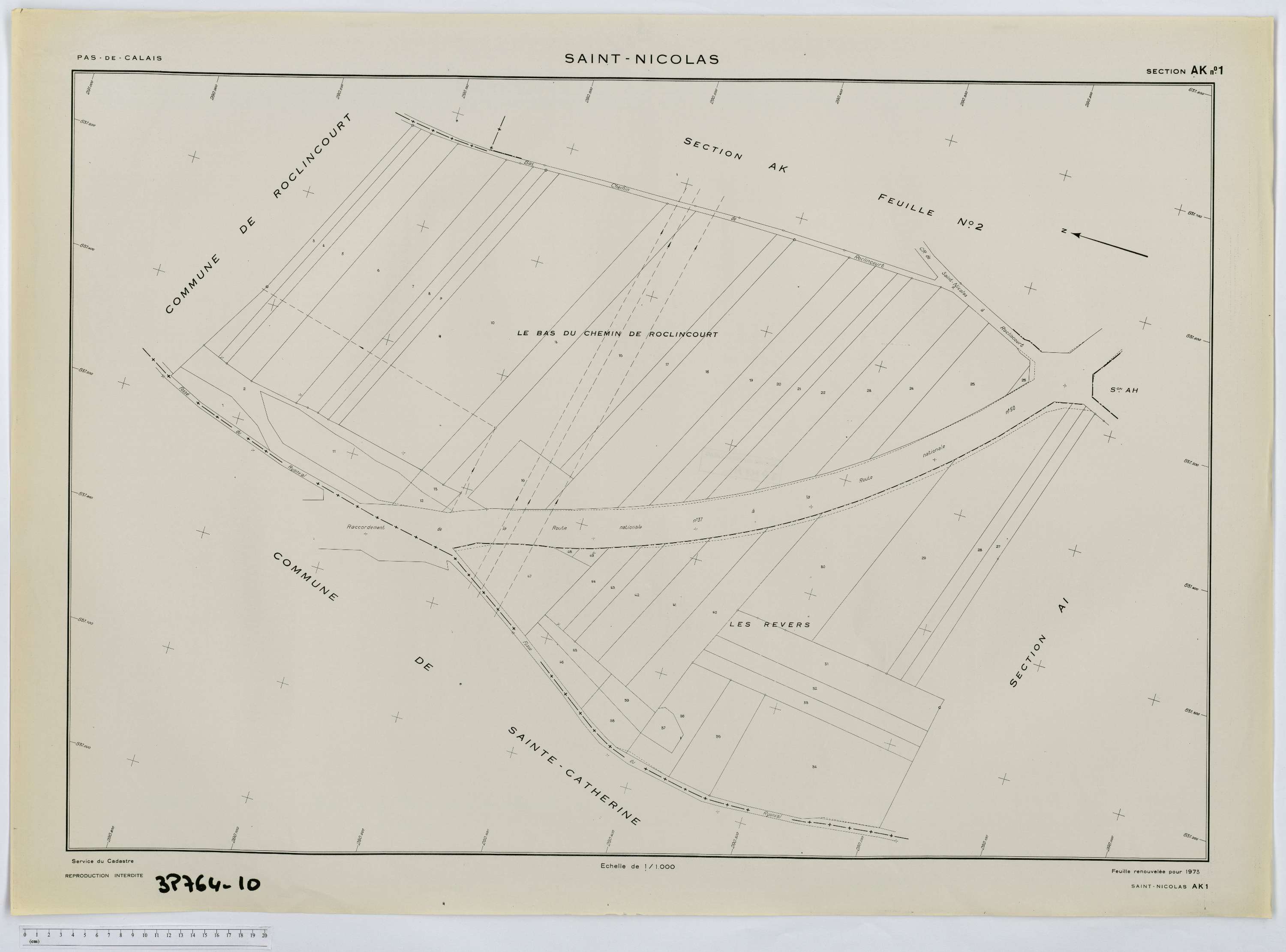 Saint-Nicolas - Section AK, feuille 1.
