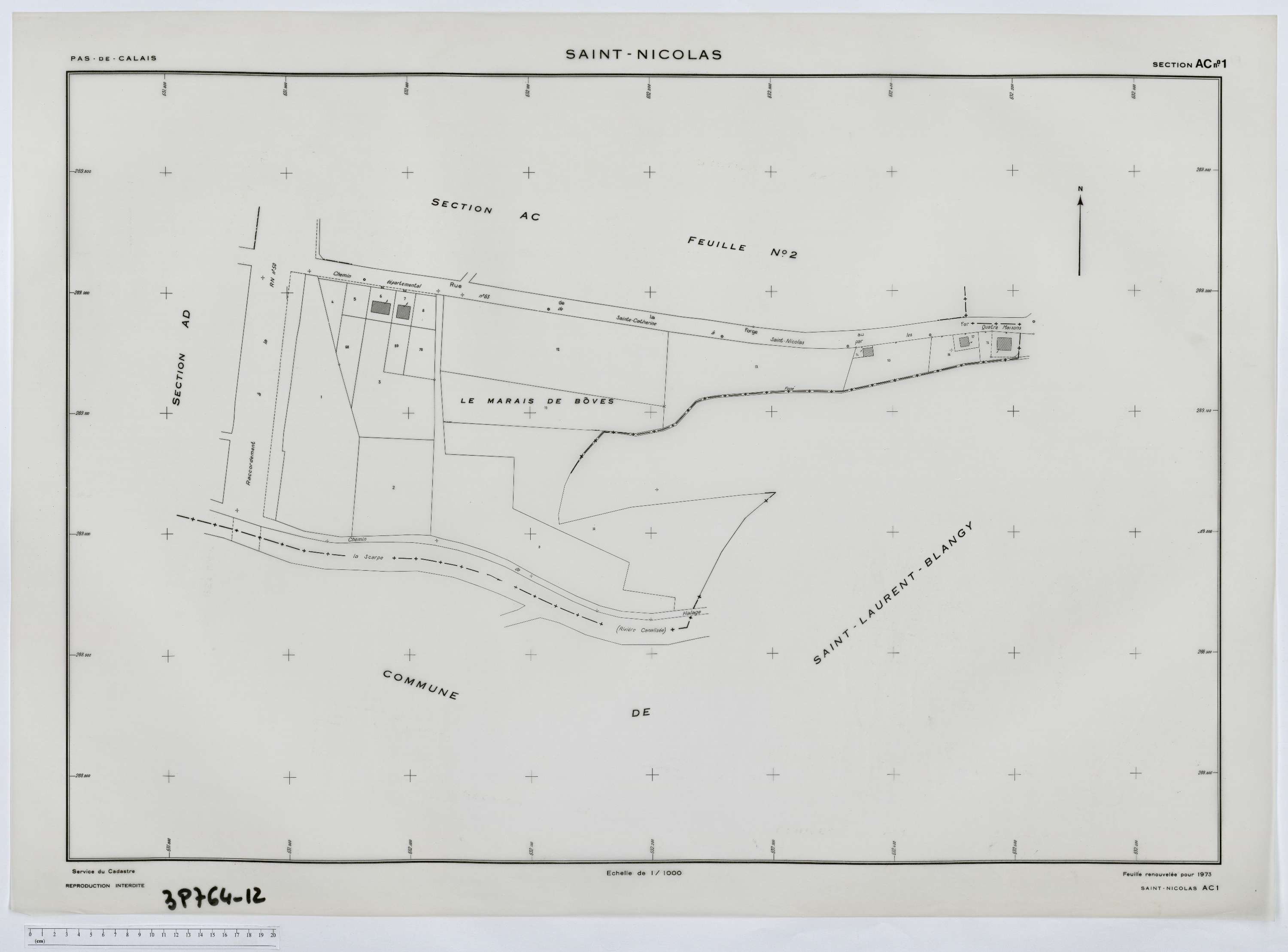 Saint-Nicolas - Section AC, feuille 1.