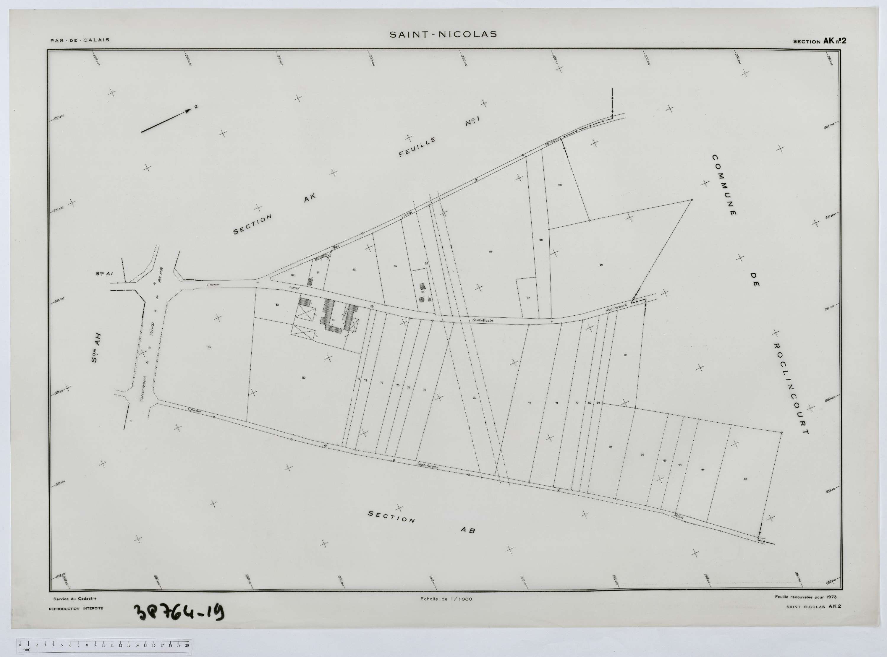 Saint-Nicolas - Section AK, feuille 2.