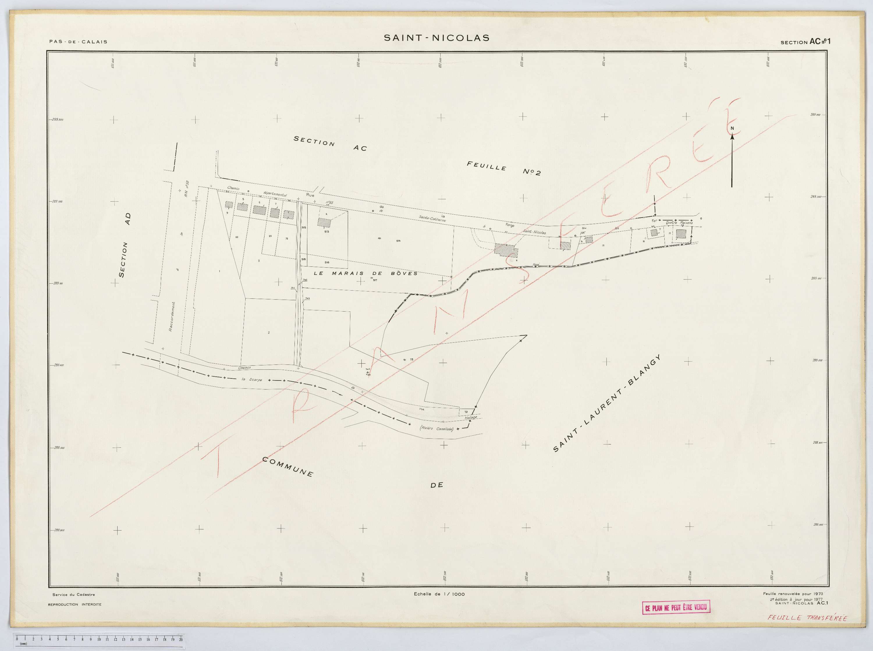 Saint-Nicolas - Section AC, feuille 1.