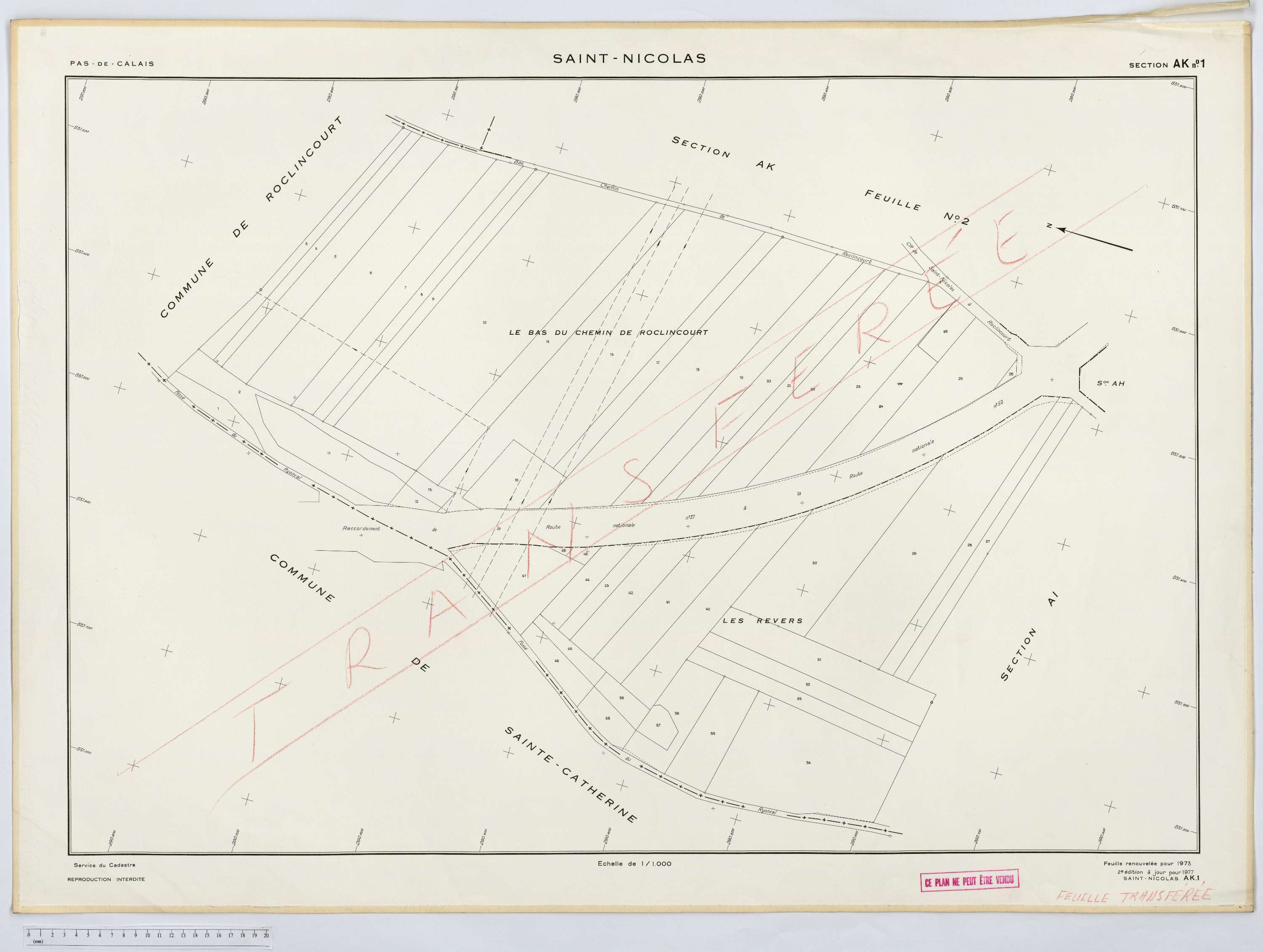 Saint-Nicolas - Section AK, feuille 1.